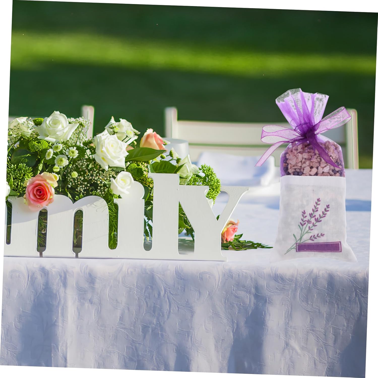 25 Pack Lavender Sachet Bags with Ribbons