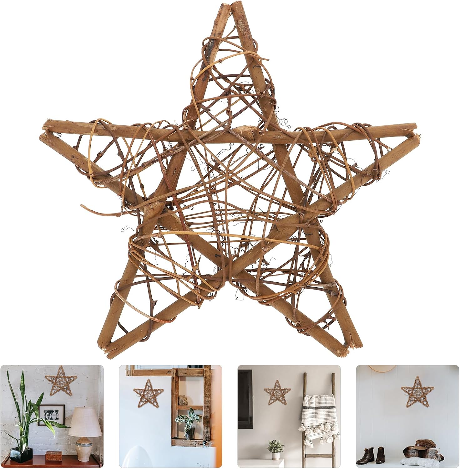 Artibetter Rattan Wreath Frame for DIY Crafts and Wall Decor