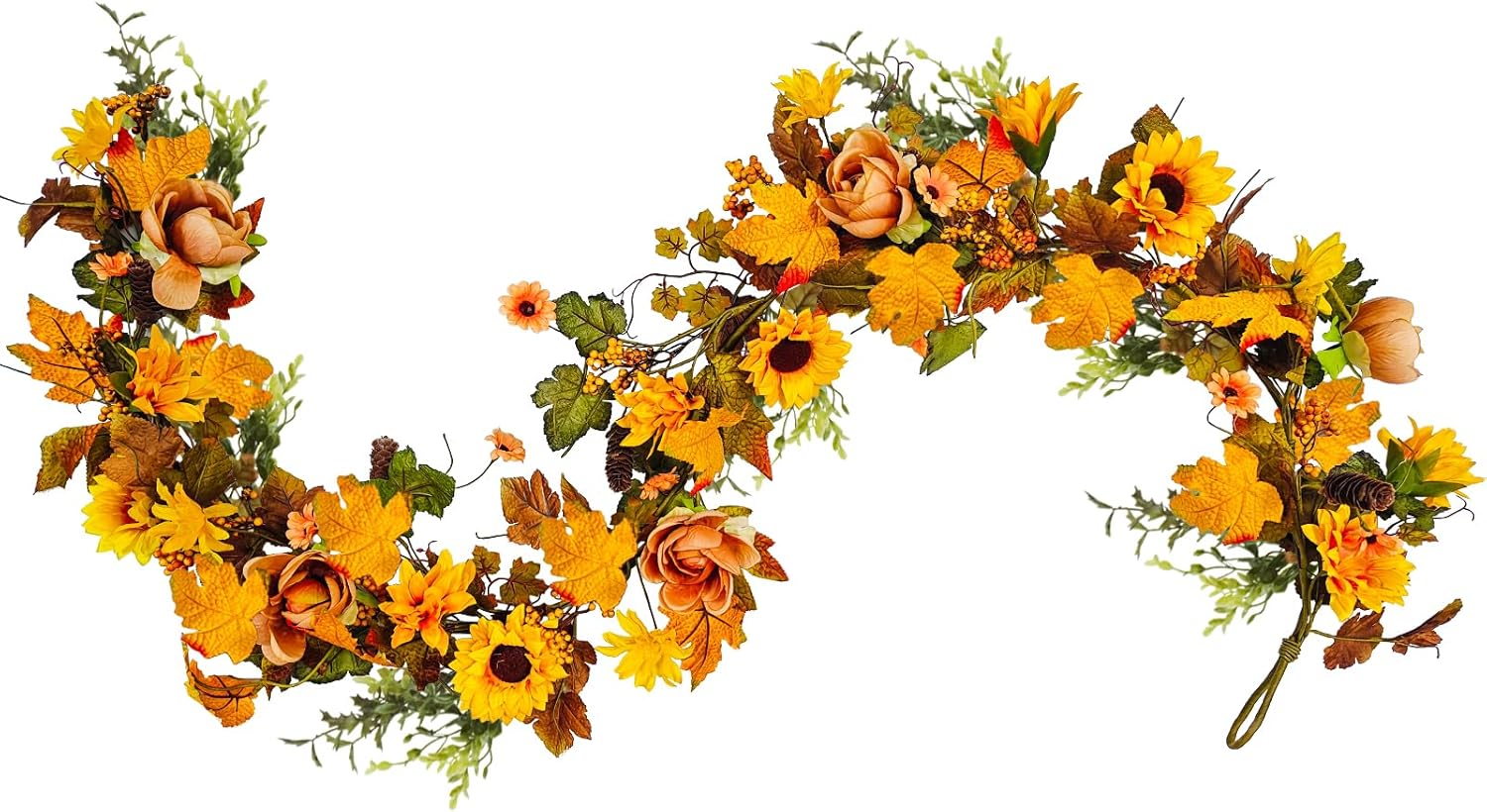 28 Inch Fall Wreath with Berries and Sunflowers