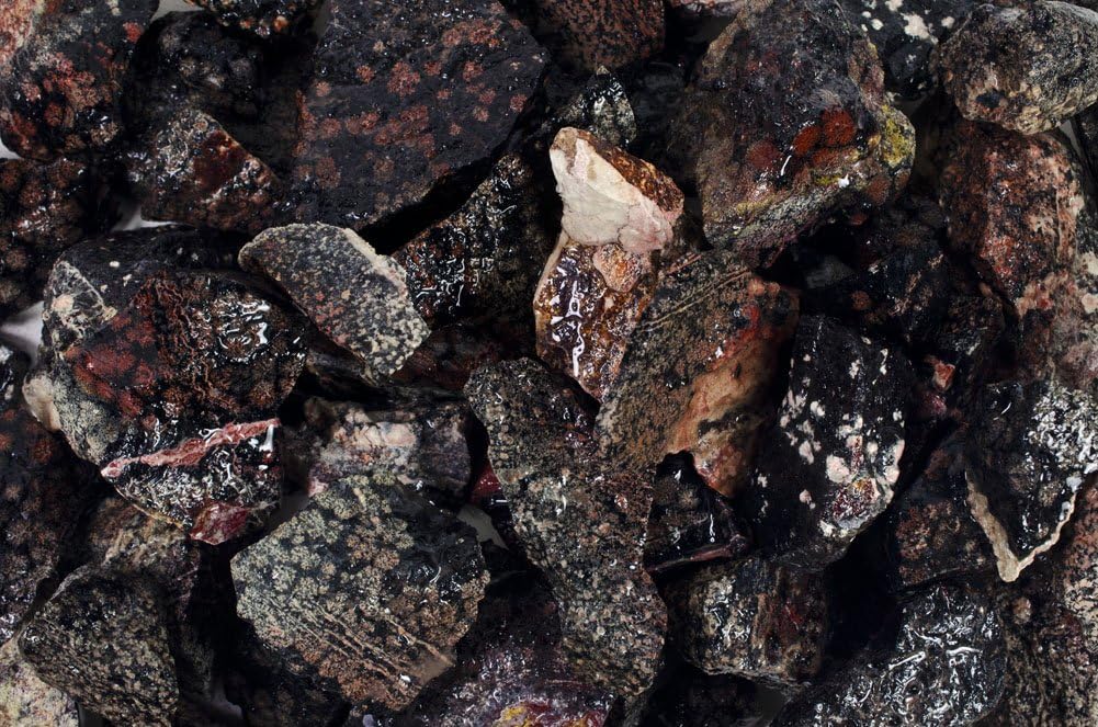Fantasia Red Snowflake Obsidian Rough Stones 1 lb