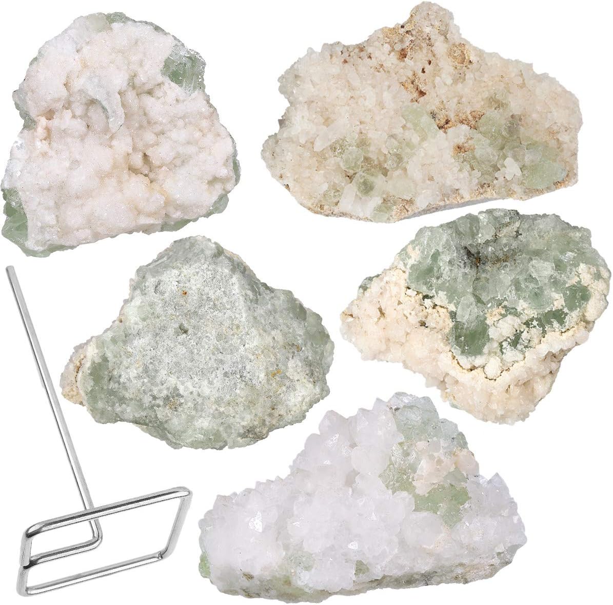 Rockcloud Green Fluorite Stone Figurine with Stand