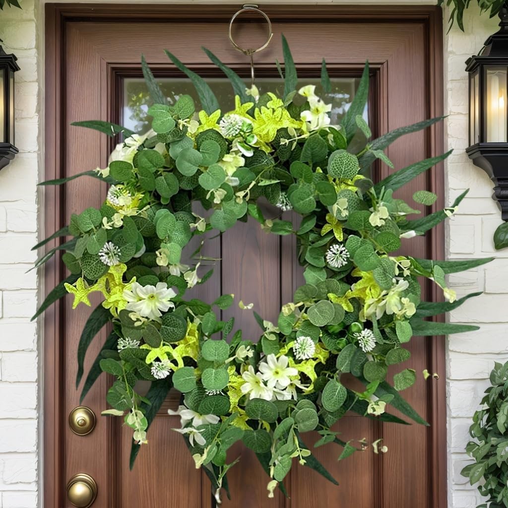 Eucalyptus Wreath for Front Door Spring Greenery Decor