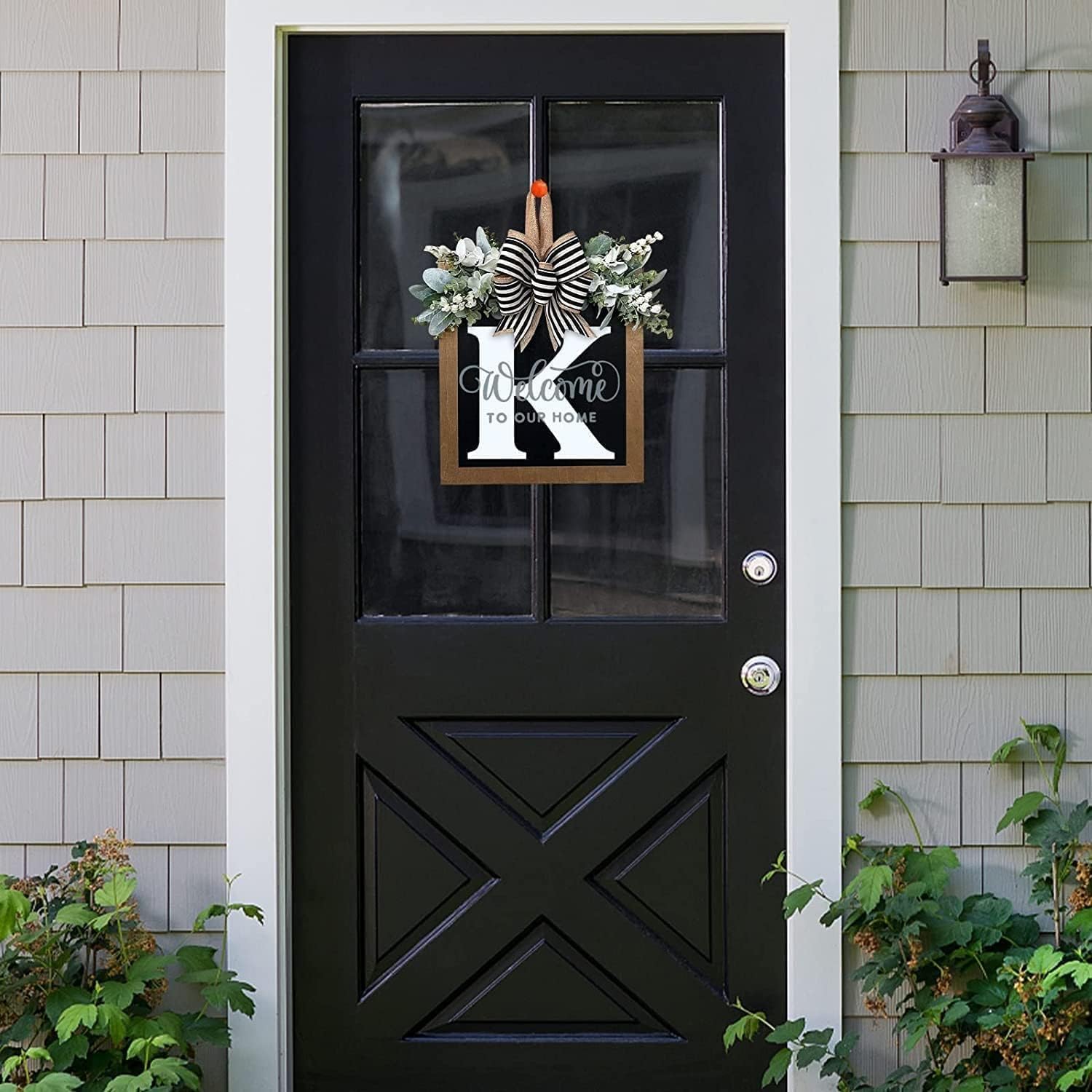 Last Name Year Round Front Door Wreath