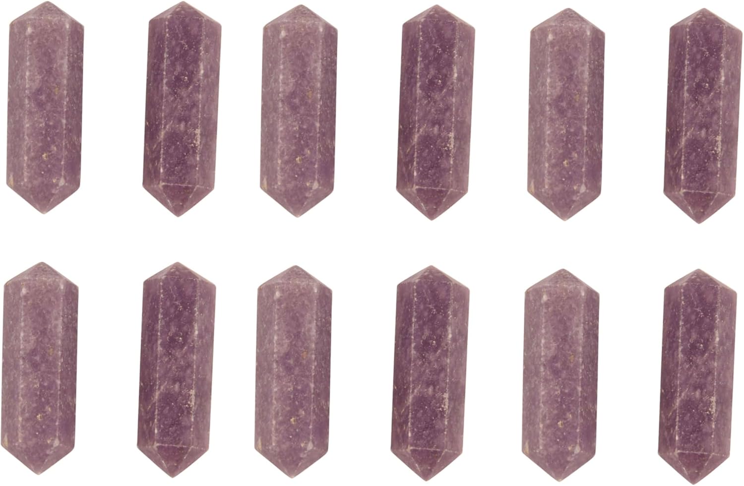 Lepidolite Crystal Wand Set of 12 Pieces