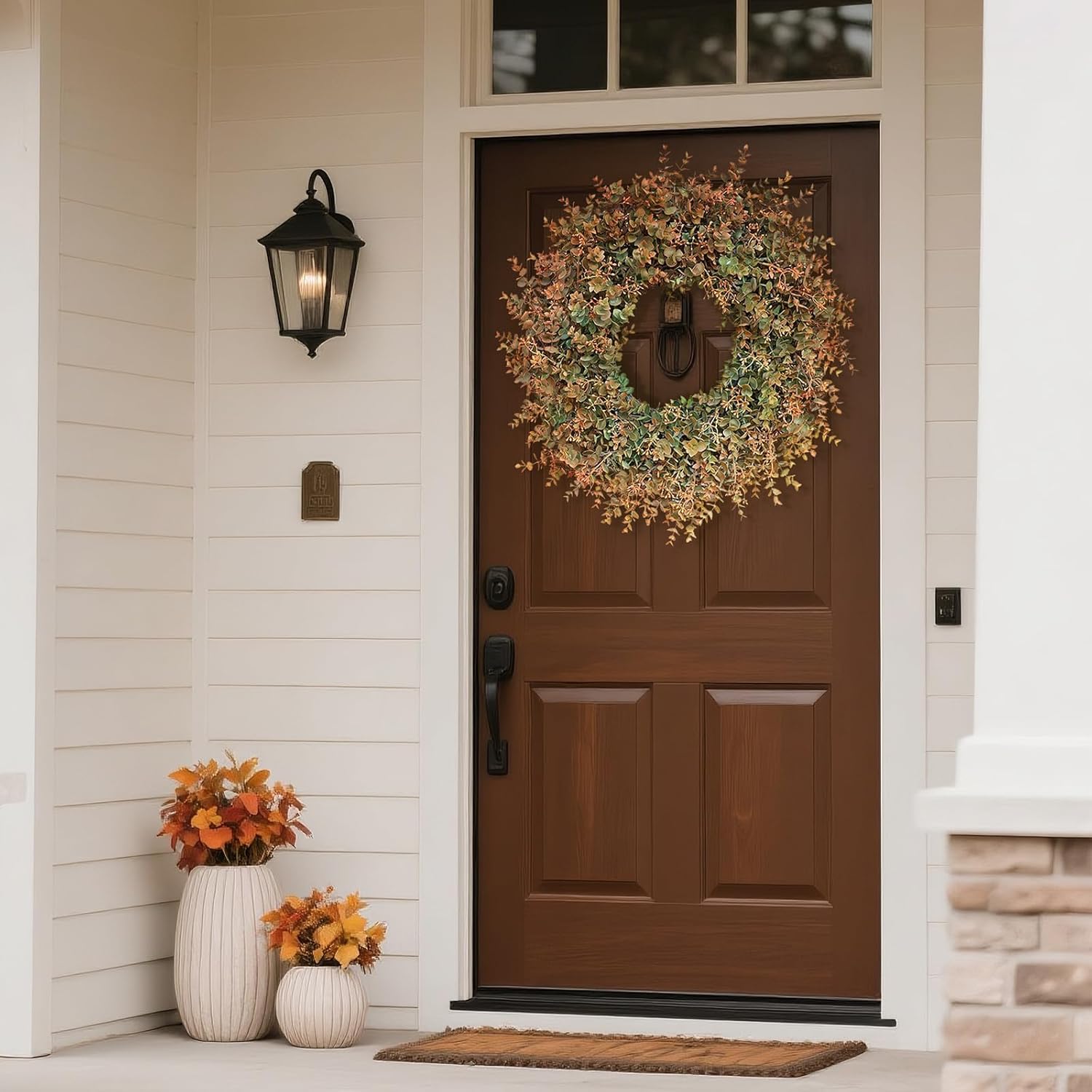 26 Inch Fall Wreath for Front Door Outdoor Decor