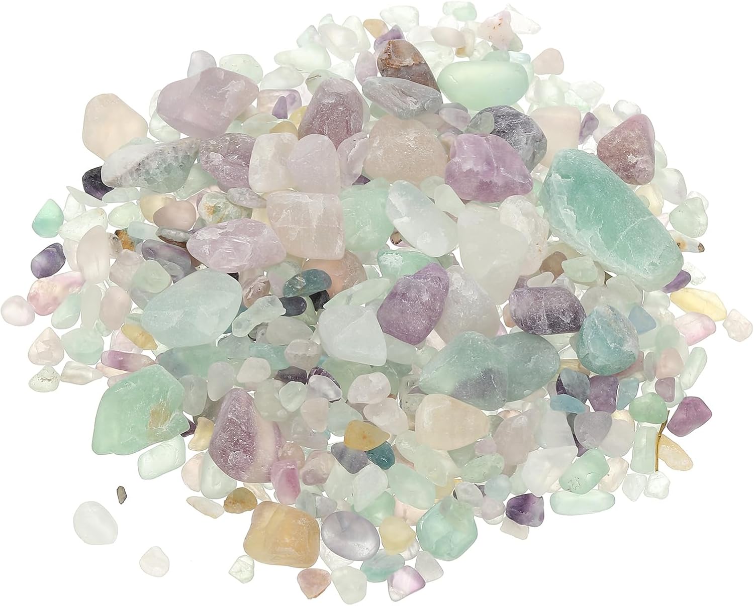 PATIKIL Crystal Tumbled Chips Stones 2 Sets Multicolor for Aquarium and Decor