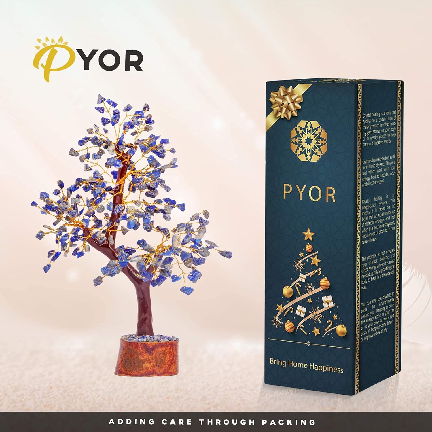 PYOR Lapis Lazuli Crystal Tree of Life Wall Decor
