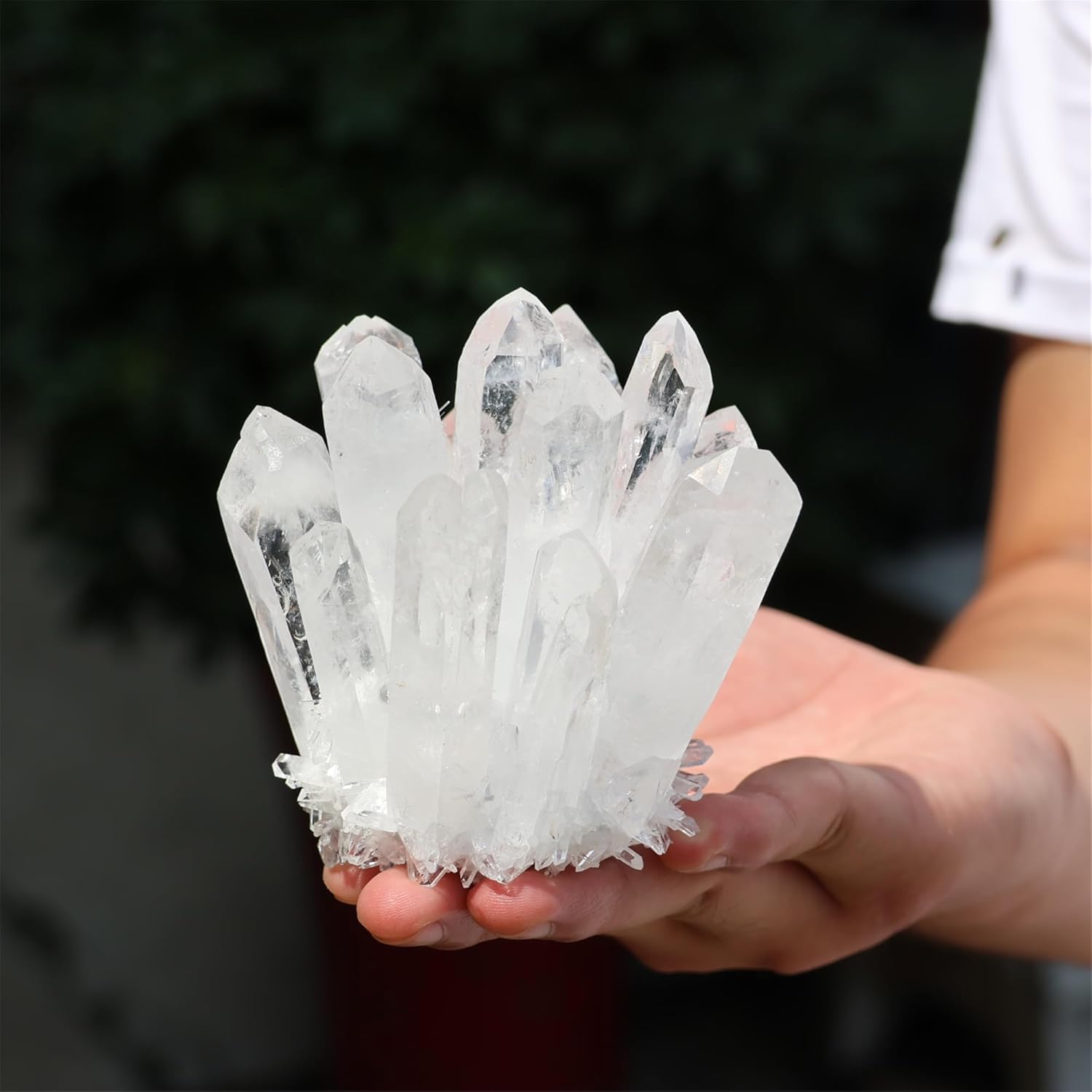 Unique Natural Clear Quartz Crystal Cluster Home Decor Specimen 300400g