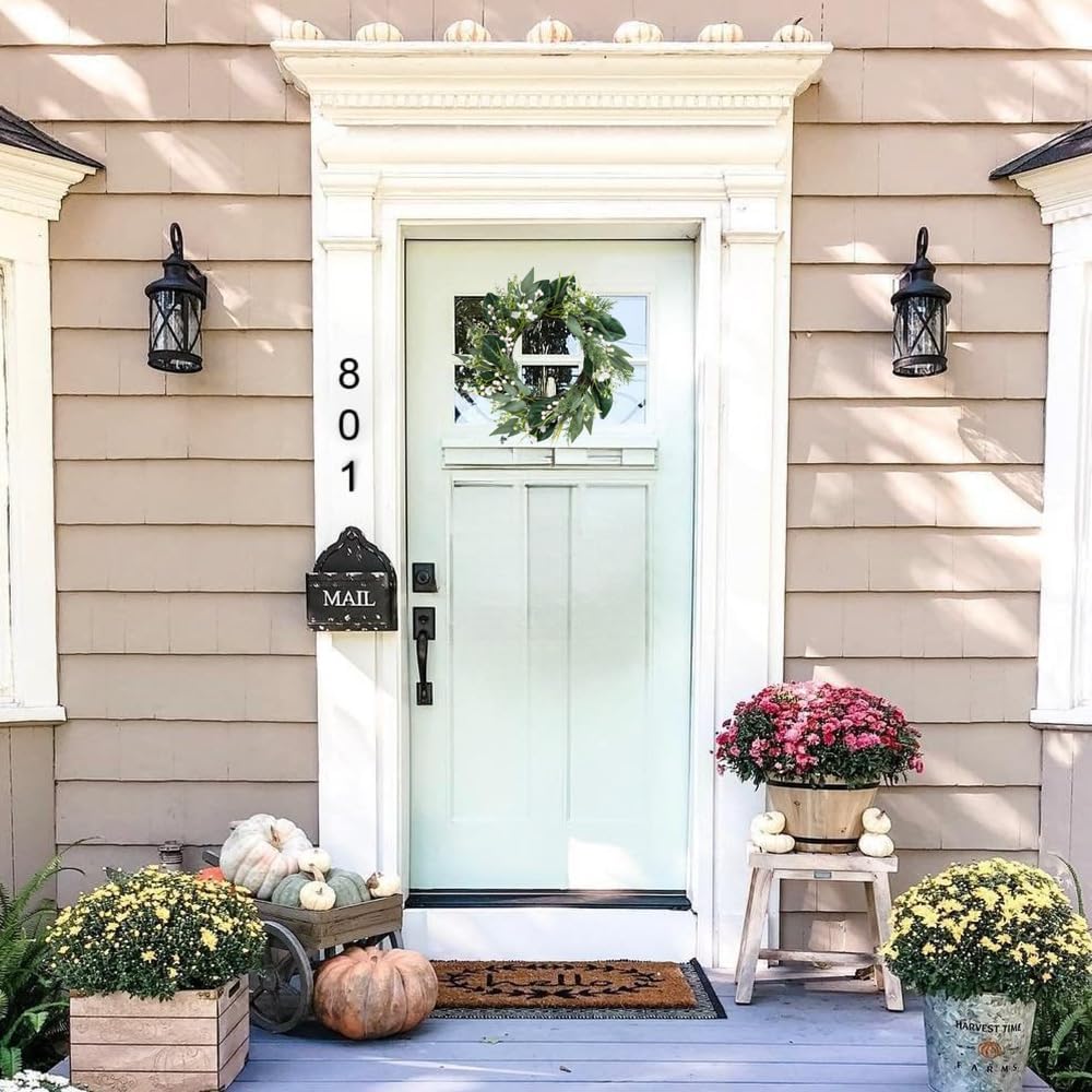 20 Inch Eucalyptus Wreath for Front Door Seasonal Decoration