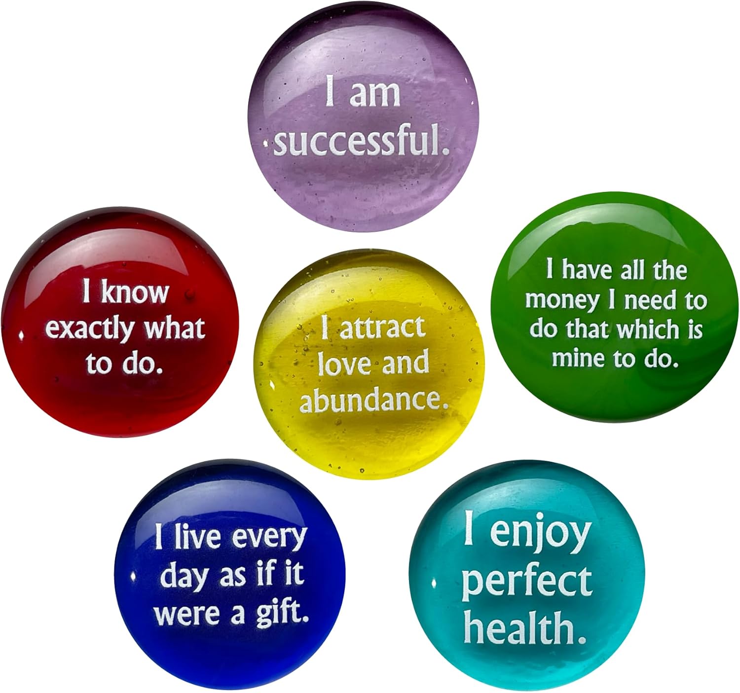 Lifeforce Glass Affirmation Stones Set II