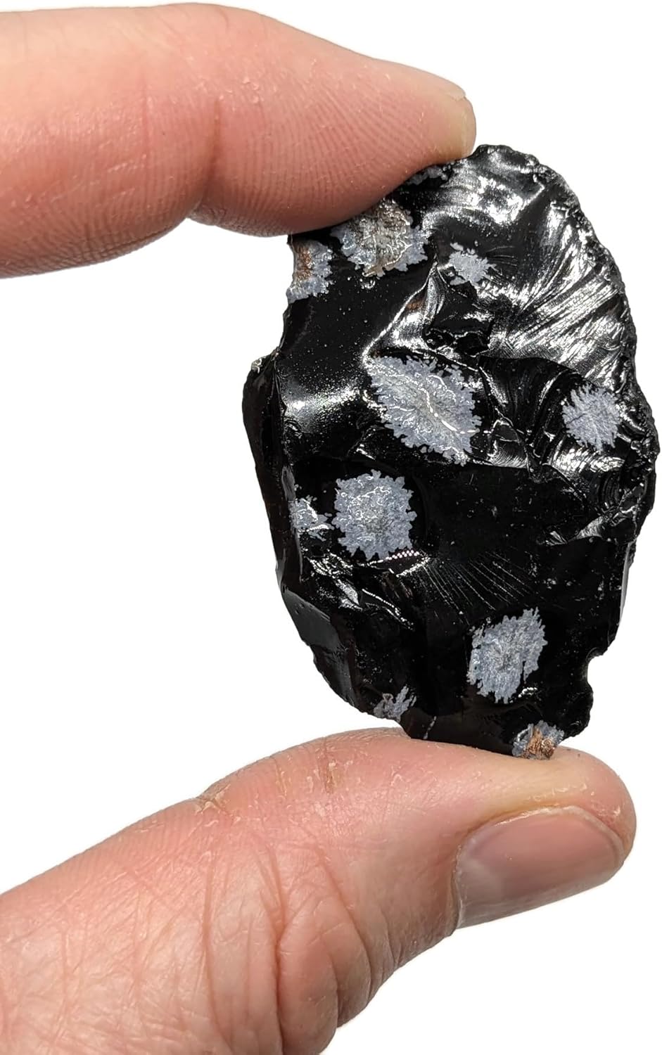 3 Lbs Rough Snowflake Obsidian Stones - 1 to 2 Inch Mixed Sizes