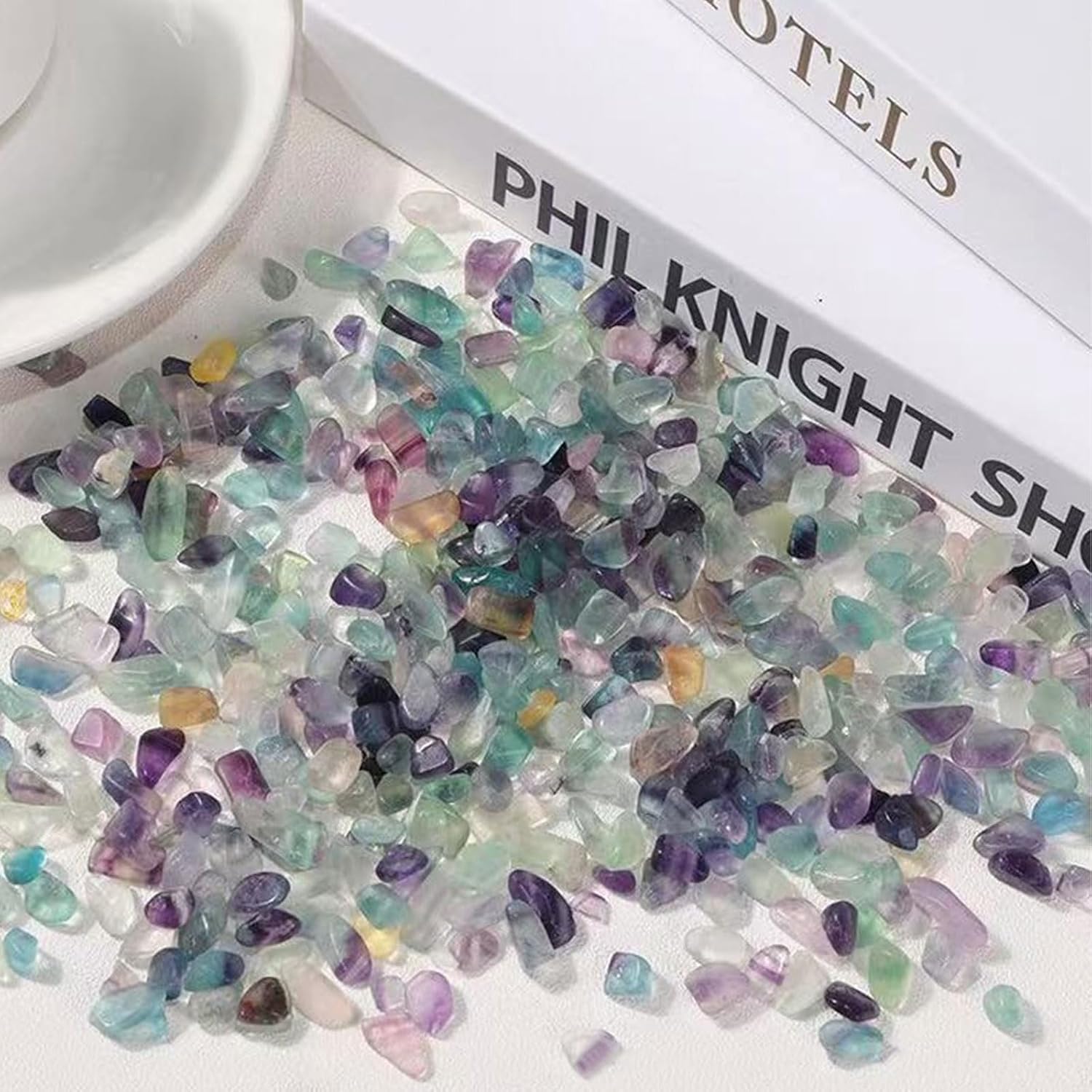 Rainbow Fluorite Tumbled Stones 22lb 9-12mm