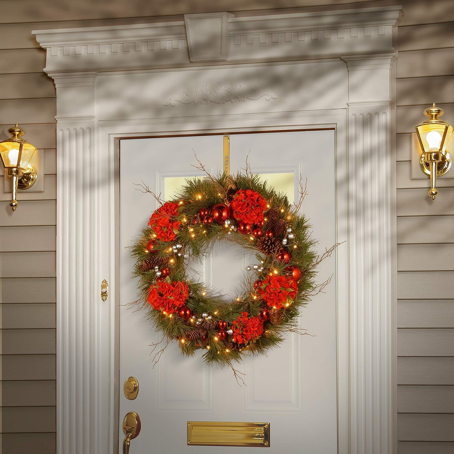 National Tree Company Pre-Lit Artificial Christmas Wreath 24 Inches