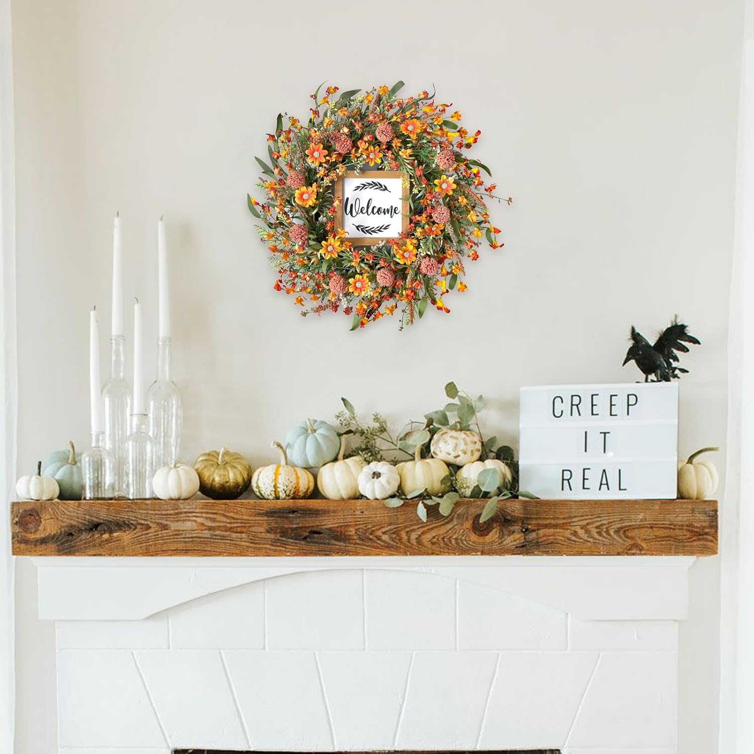 Idyllic Summer Wreath Front Door Autumn Decor
