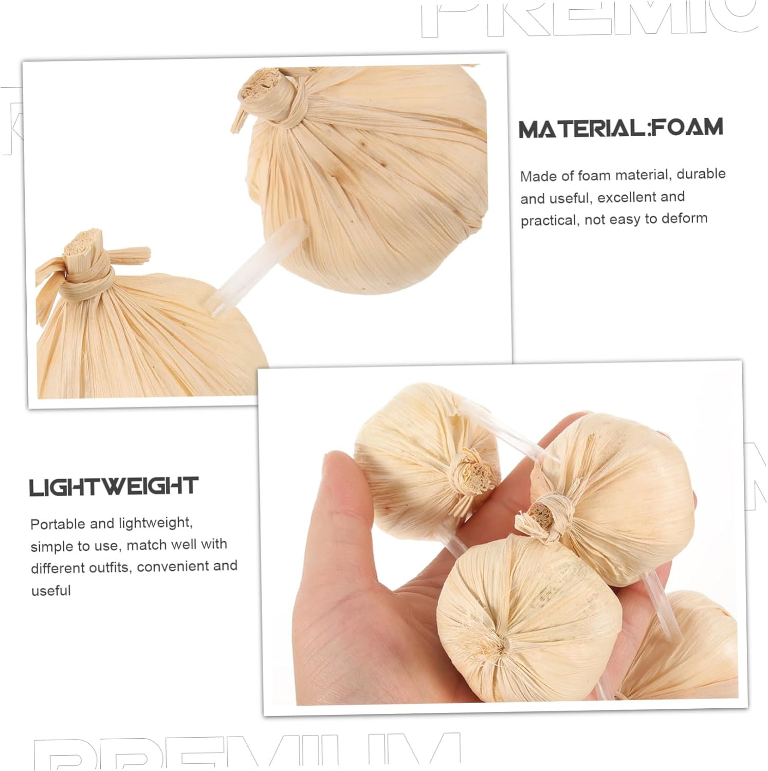Cabilock Realistic Garlic String Wreath Decor Prop