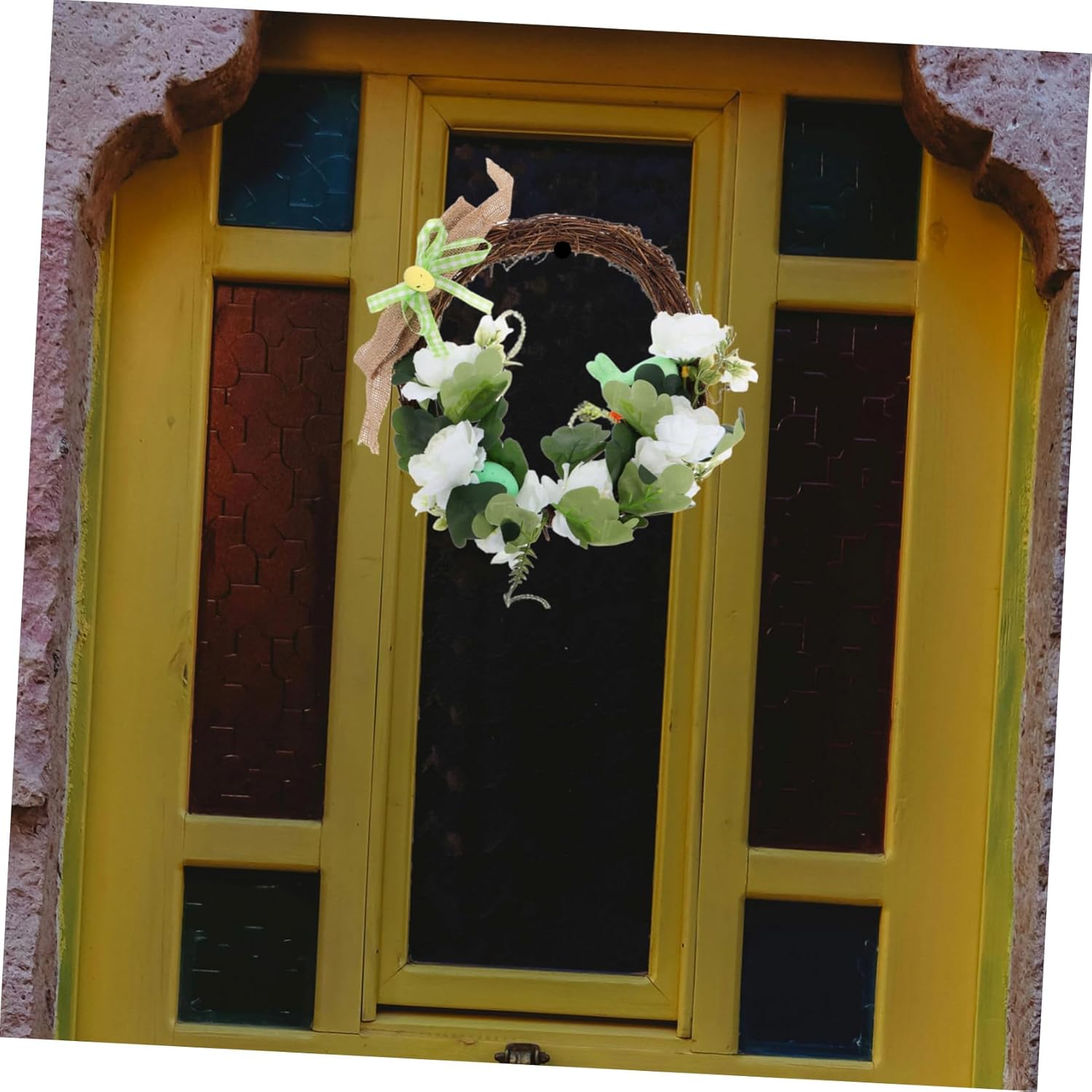 Pastel Egg and Flower Artificial Spring Wreath