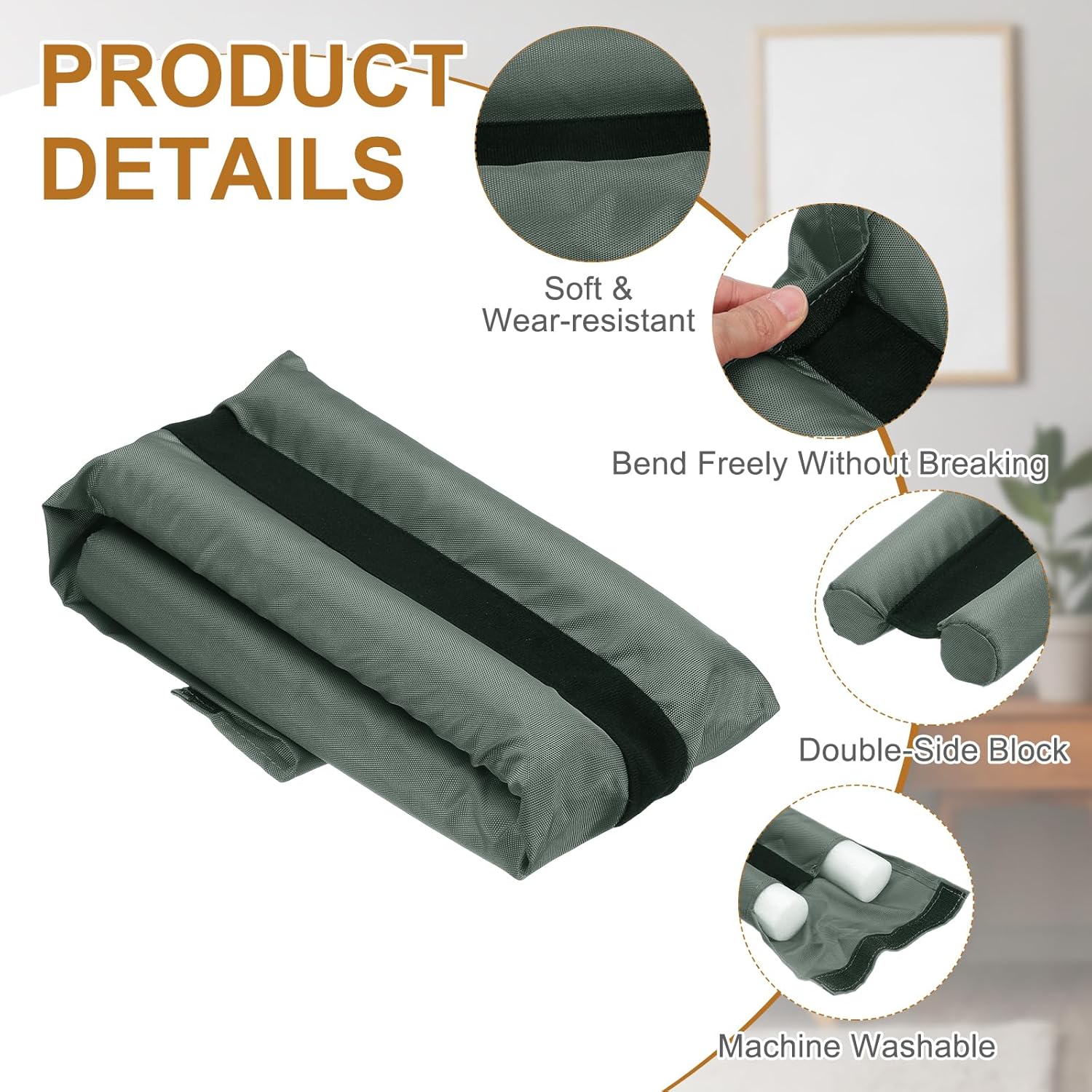 Uxcell Under Door Draft Stopper 2 Pcs Adjustable Door Blocker