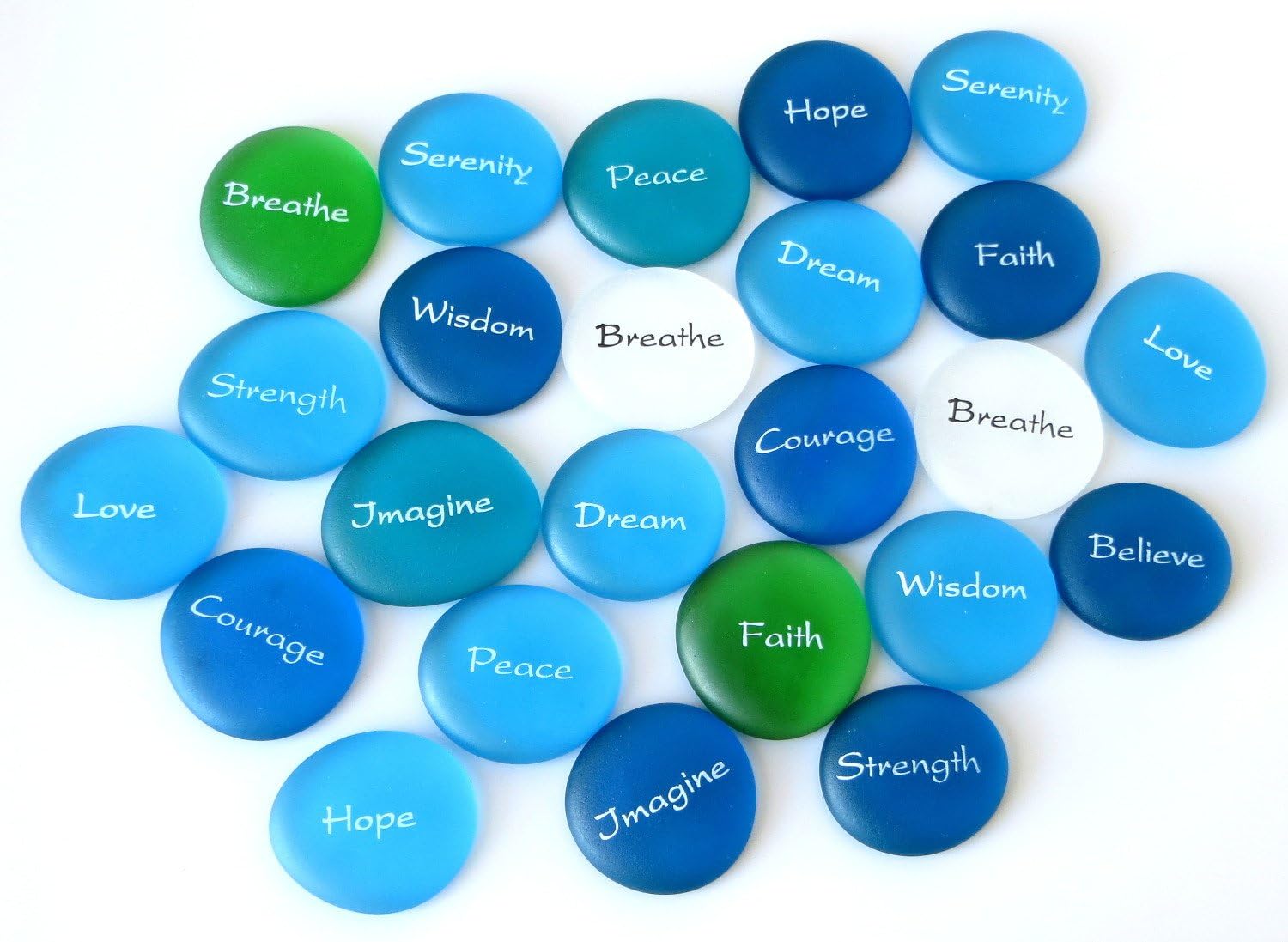 Mermaids Message Assortment 100 Frosted Glass Stones