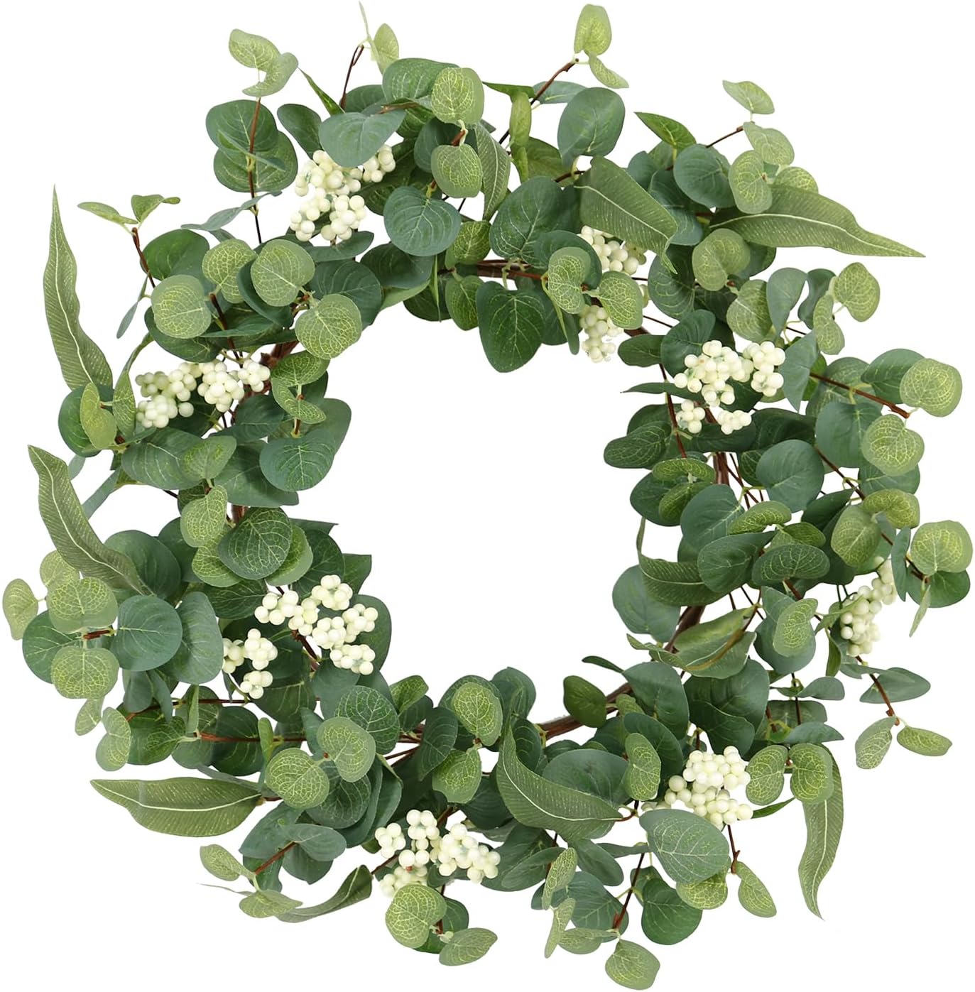 18 Inch Eucalyptus Wreath for Front Door Decor