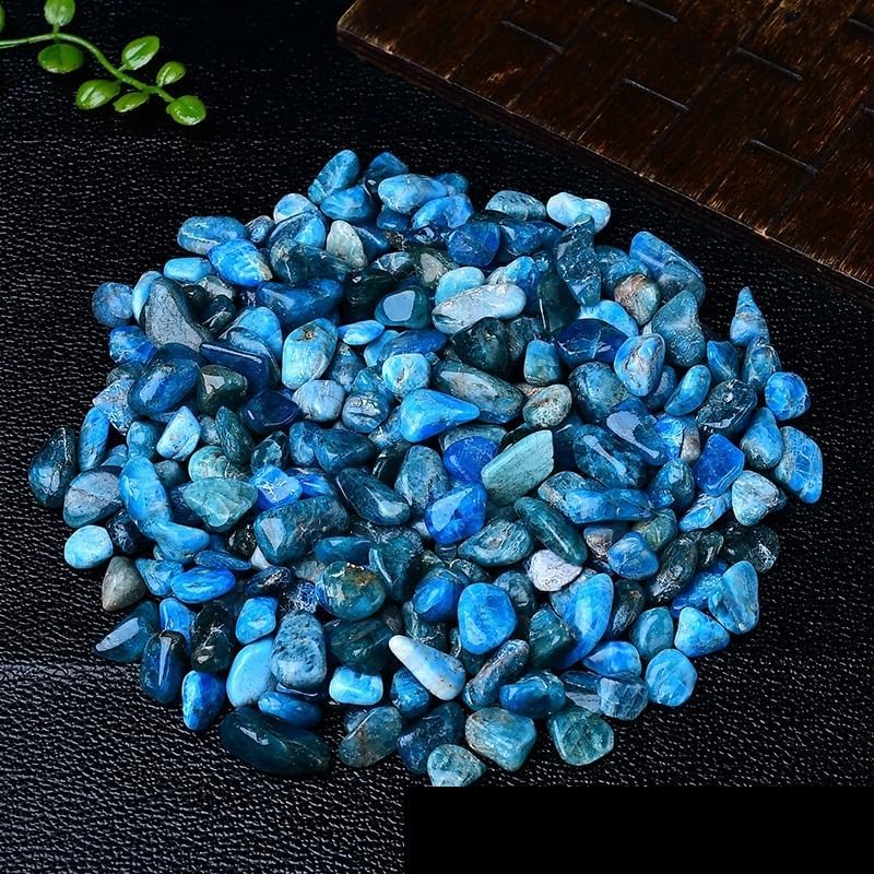 NASTYA Natural Blue Apatite Crystal Gravel 7-9mm 1000g