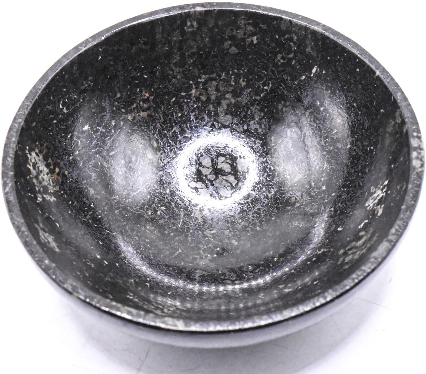 31 Inch Black Nuummite Carved Bowl Gemstone Collectible Dcor