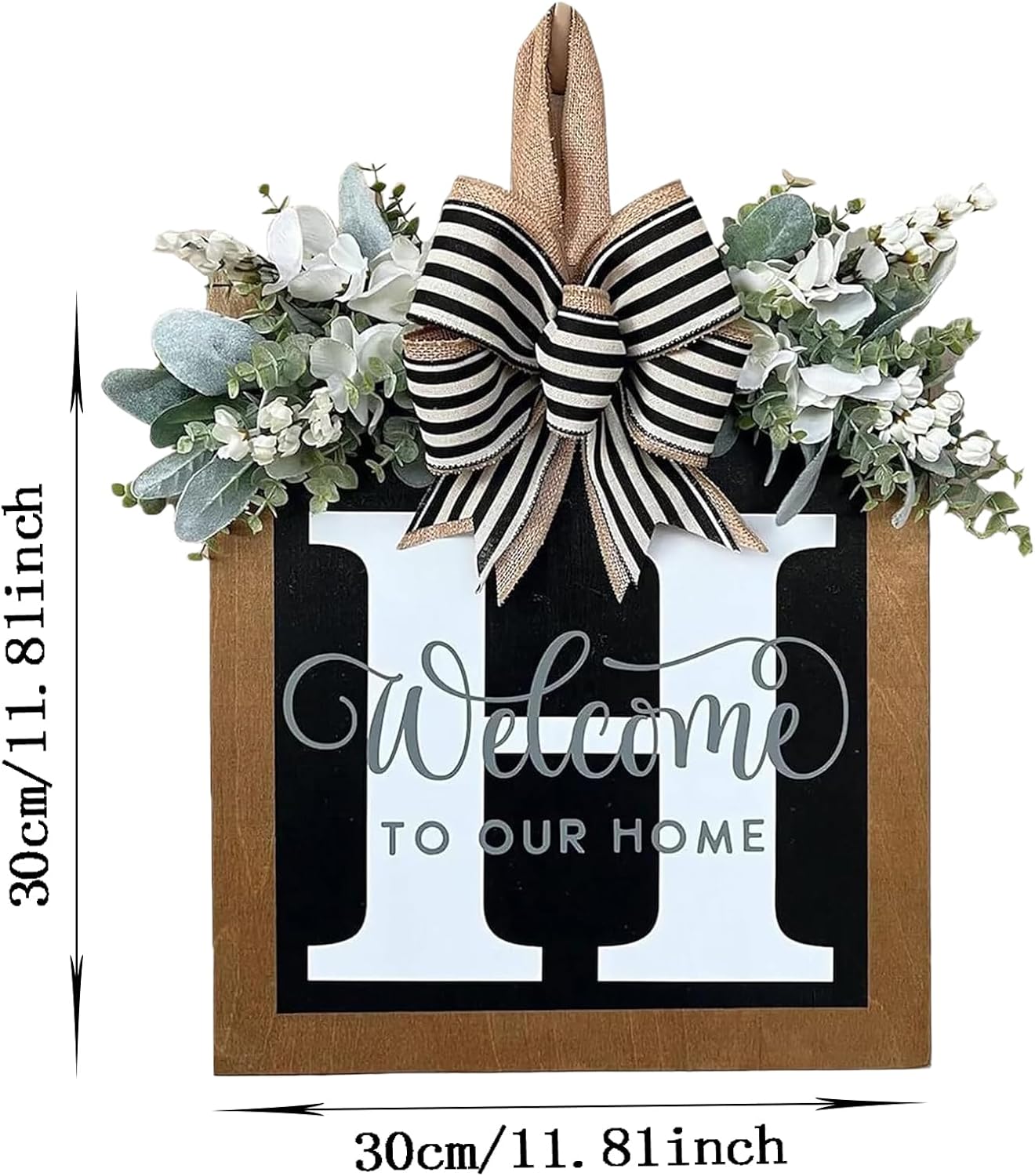 Custom Last Name Welcome Wreath for Front Door