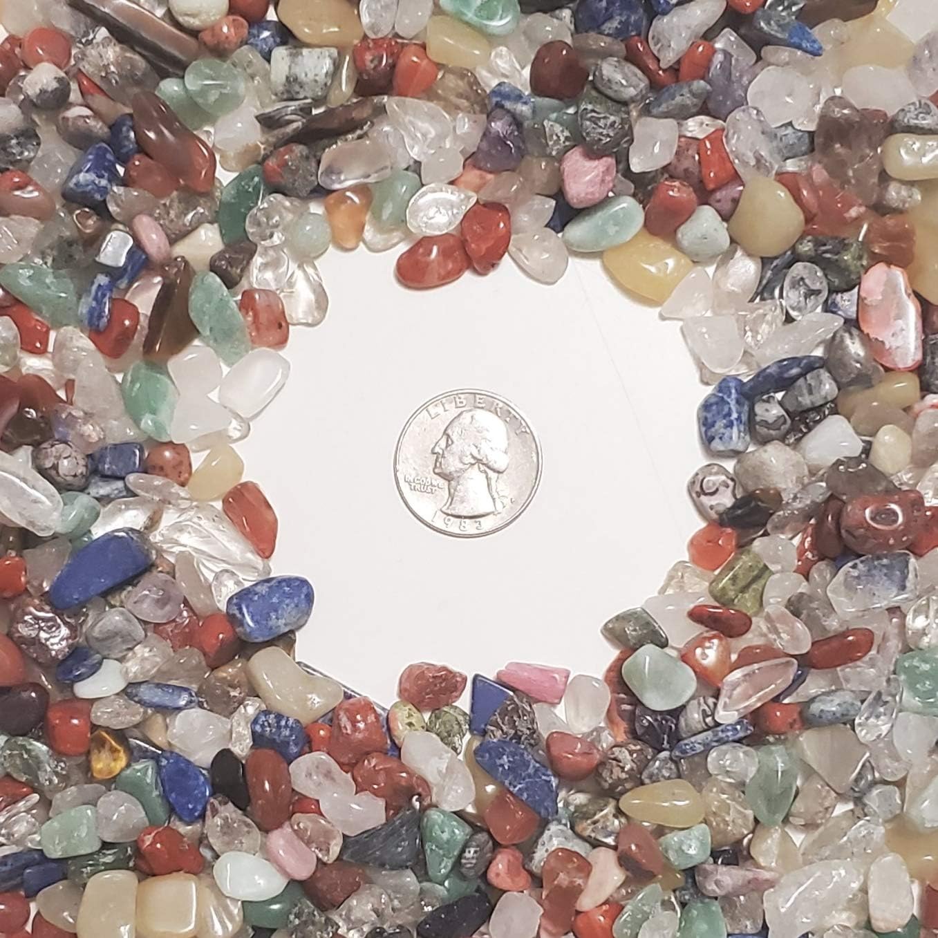 JM Future 22 Pounds Natural Stones Crystal Tumbled Chips for Jewelry Making and Decoration