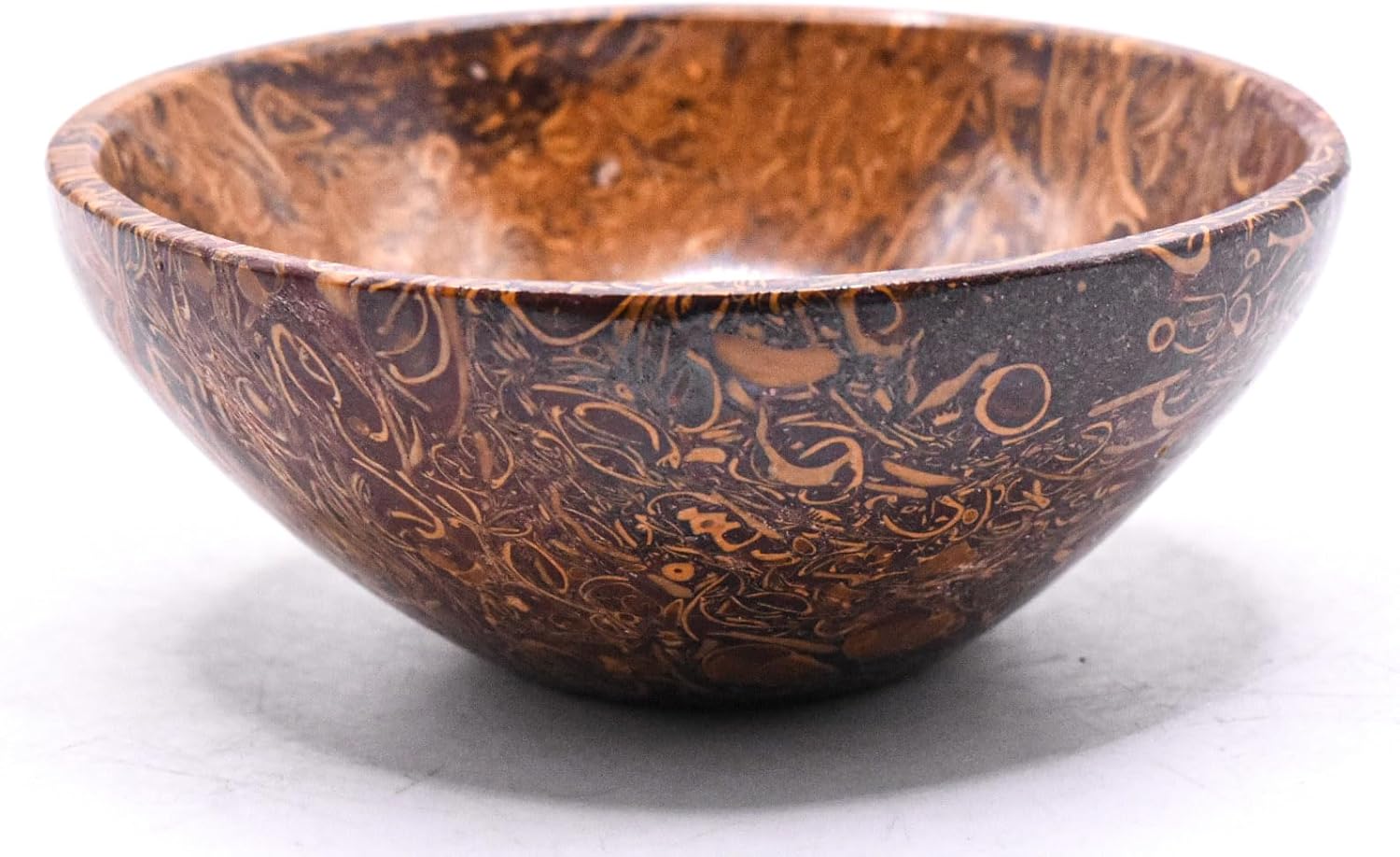 31 Inch Mariam Fossil Jasper Bowl Natural Gemstone Decor