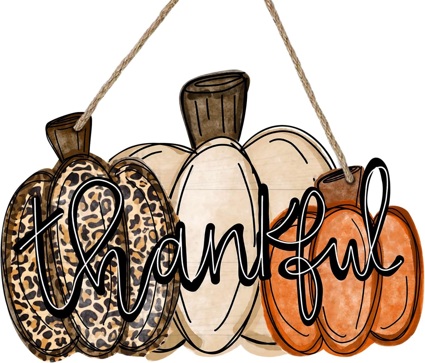 Deroro Fall Pumpkin Door Sign Thanksgiving Decor