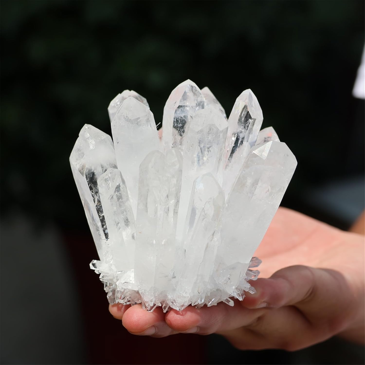 Unique Natural Clear Quartz Crystal Cluster Home Decor Specimen 300400g