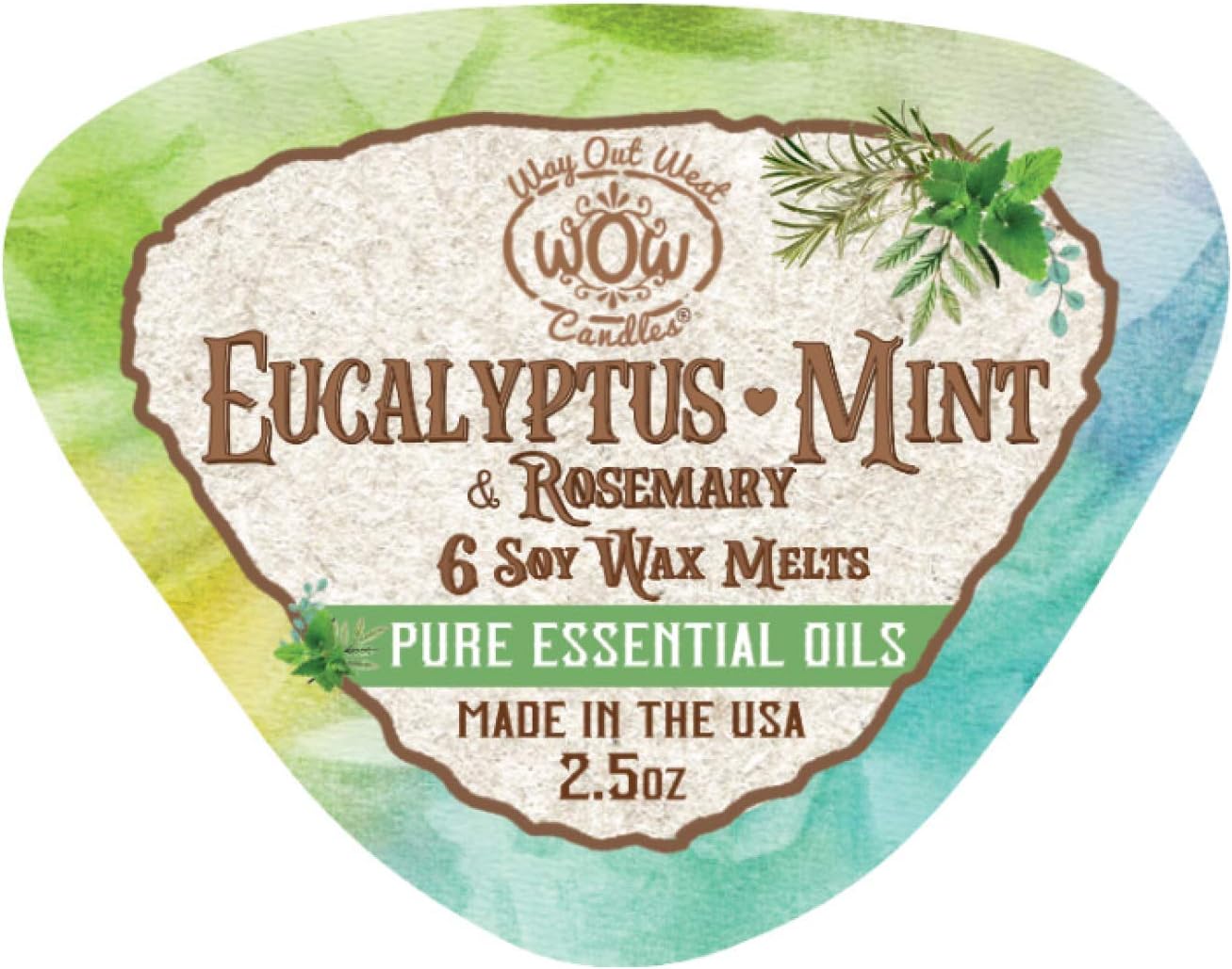 Way Out West Candles Eucalyptus Mint Wax Melts 4 Pack