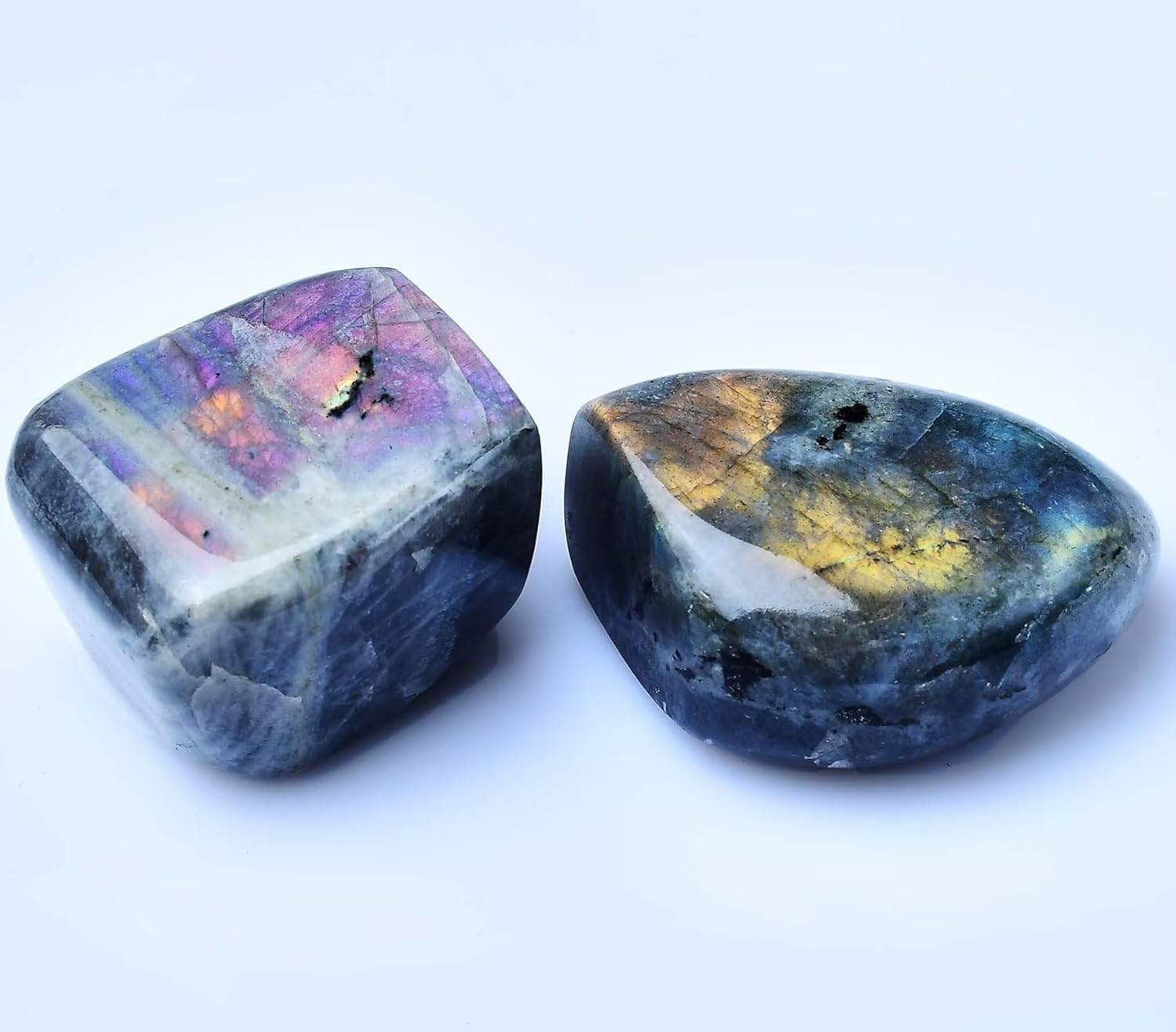 Large Purple Labradorite Healing Crystal Block for Meditation and Home Decor
