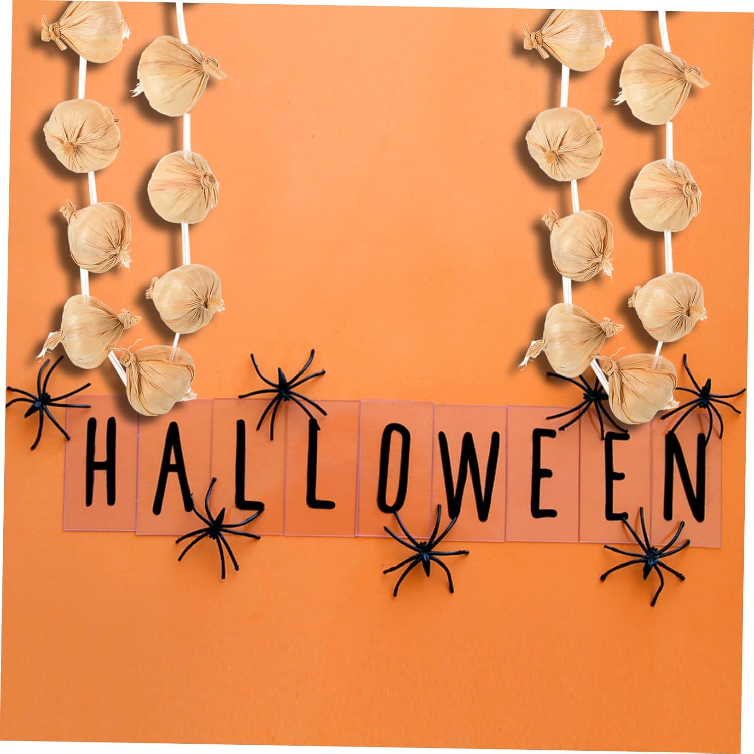 STOBAZA Artificial Garlic String Wreath for Halloween Parties Cosplay Stage Decor