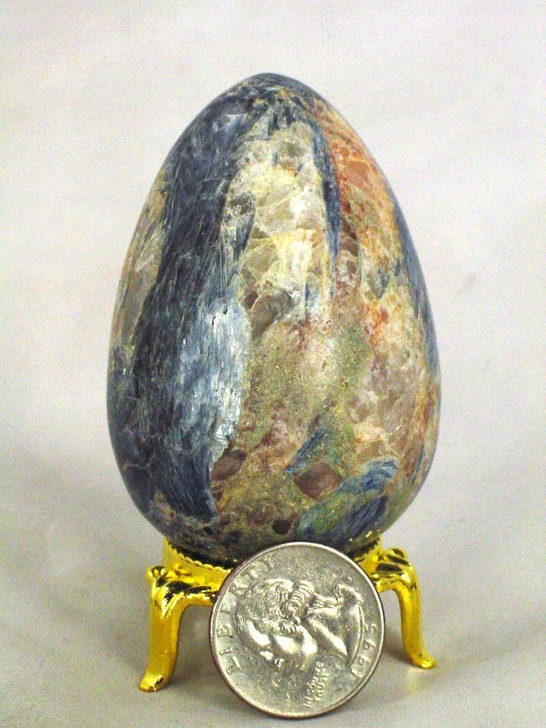 BUTW Kyanite Healing Egg with Stand Reiki Activated