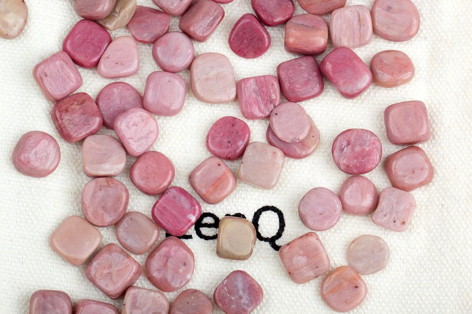ZenQ 1 Lb Rhodonite Tumbled Stones for Epoxy Resin and Decor
