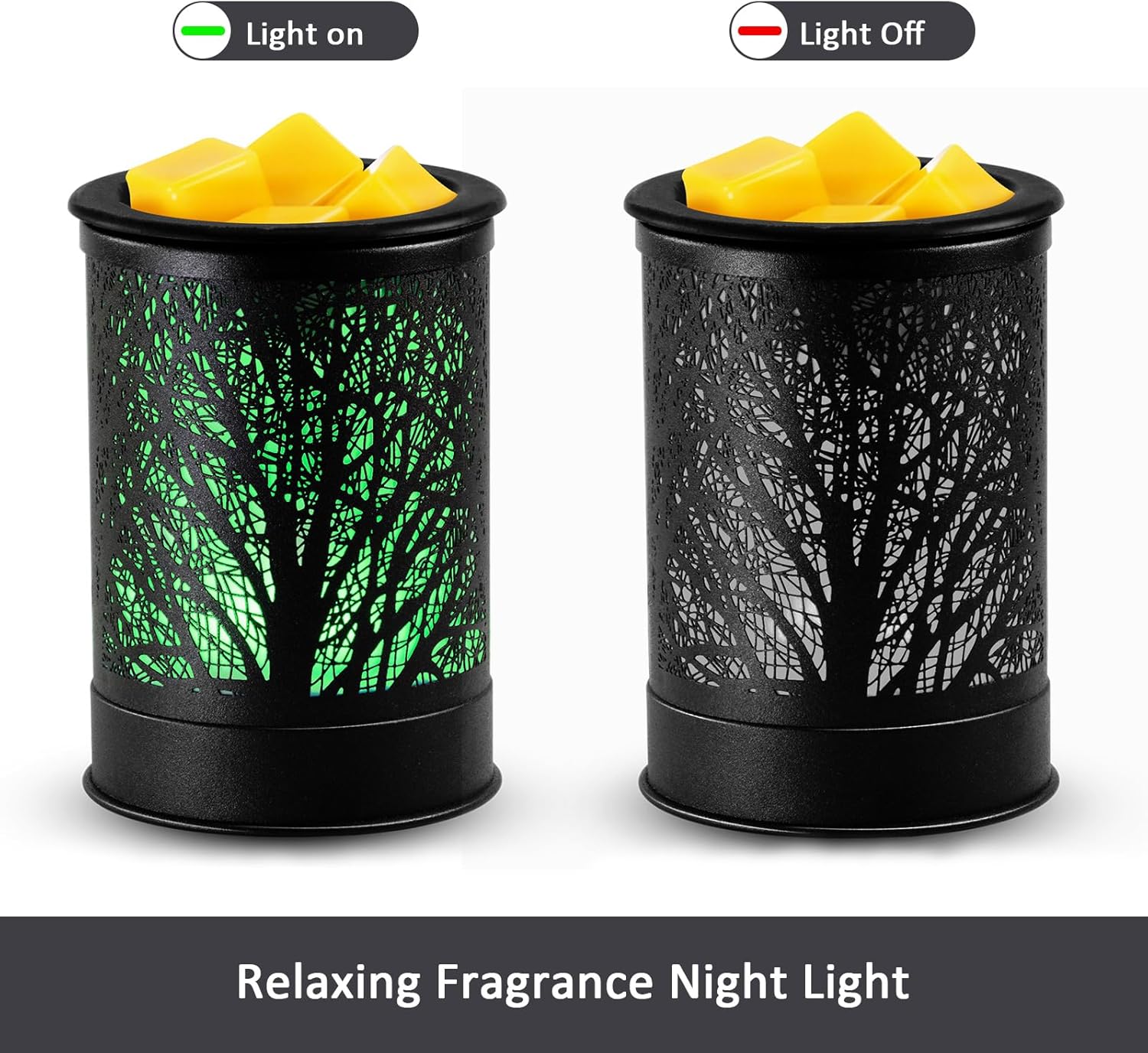Dialans Scented Wax Melter with LED Light and Silicone Tray