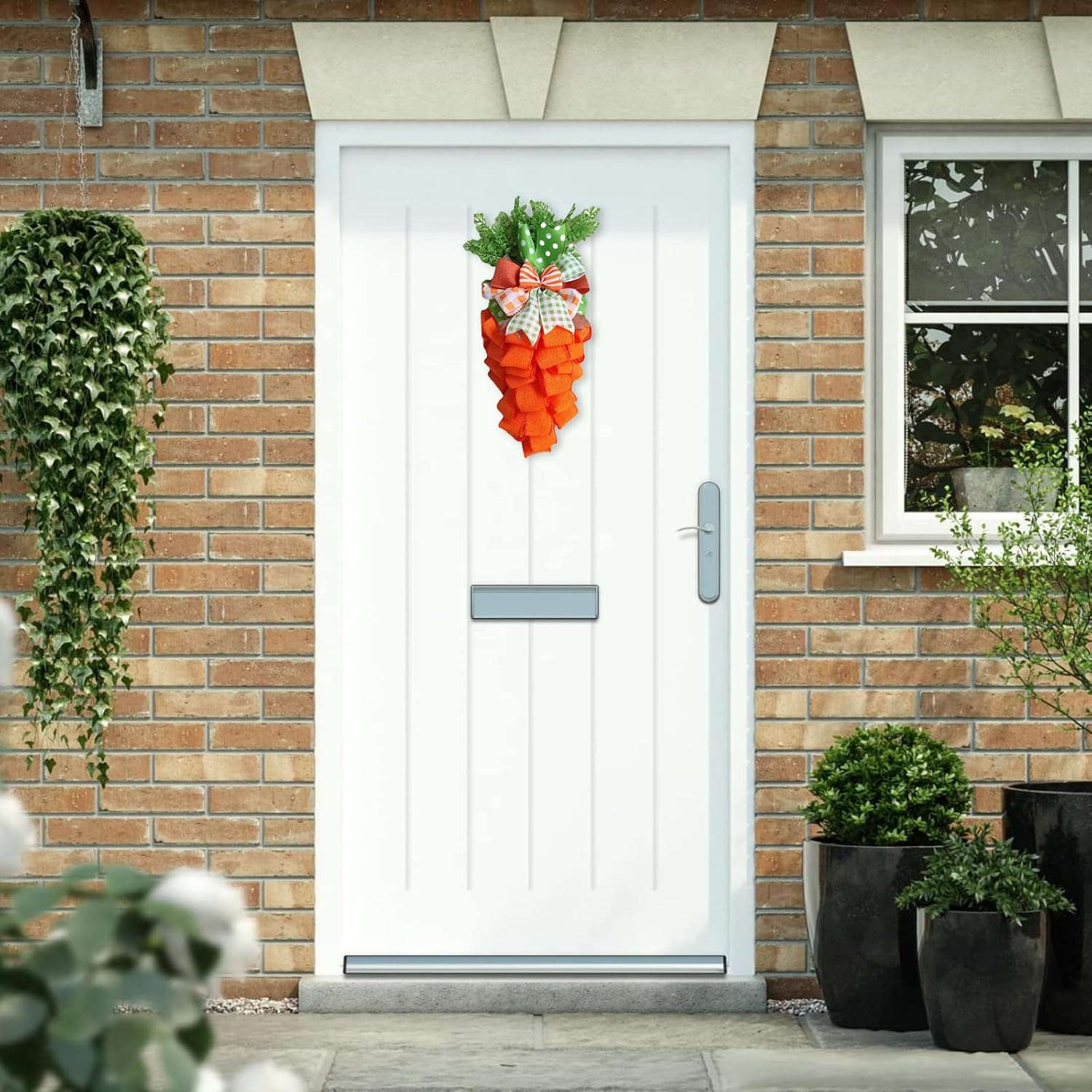 24 Inch Easter Carrot Wreath for Front Door
