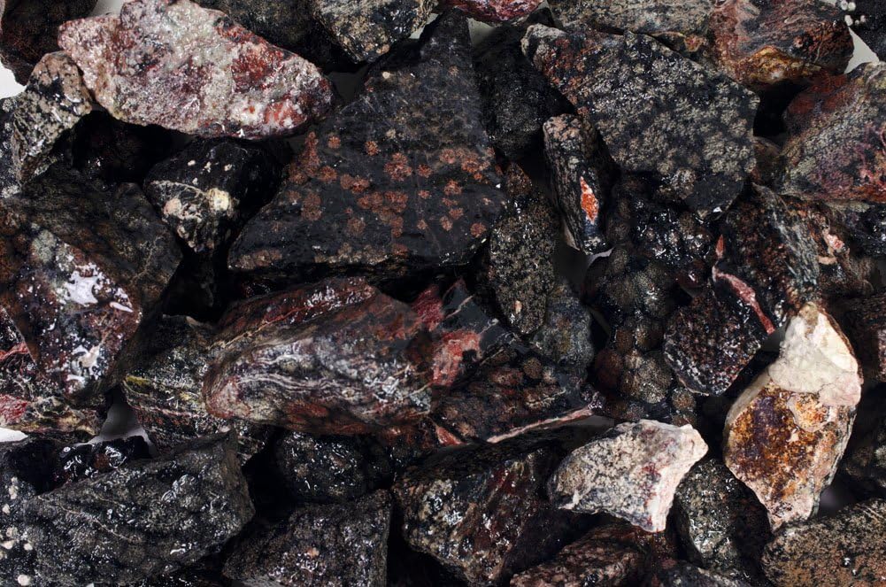 Fantasia Red Snowflake Obsidian Rough Stones 1 lb
