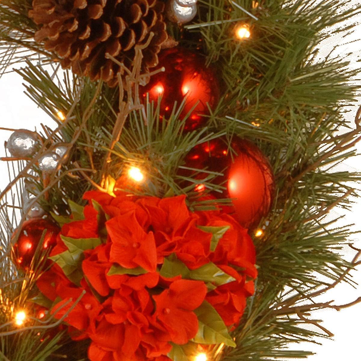 National Tree Company Pre-Lit Artificial Christmas Wreath 24 Inches