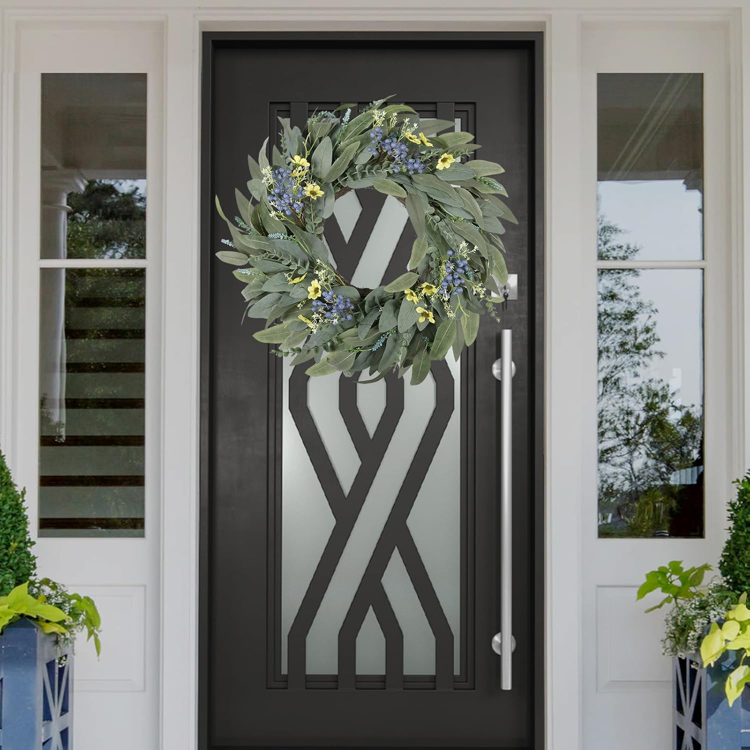 26 Inches Large Eucalyptus Spring Wreath for Front Door