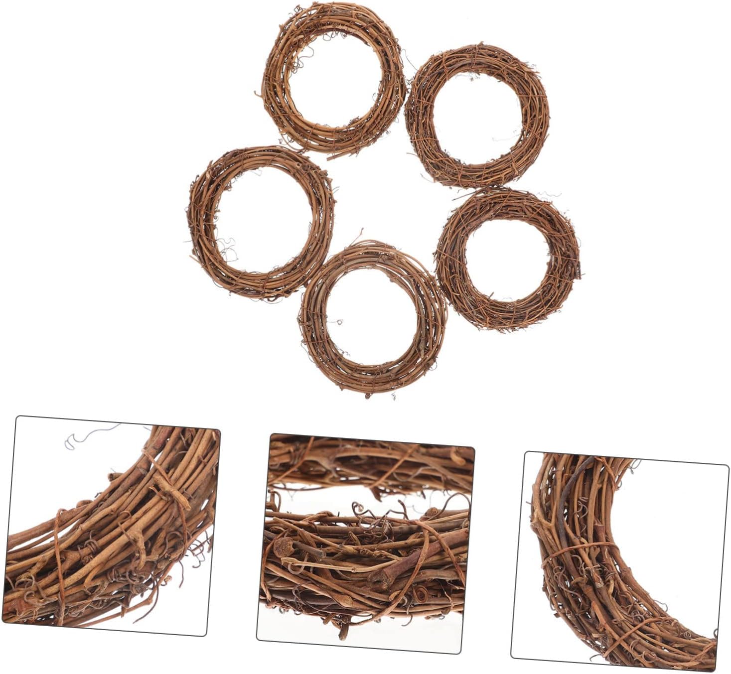 IMIKEYA 20pcs Christmas Woven Rattan Door Wreath Decor