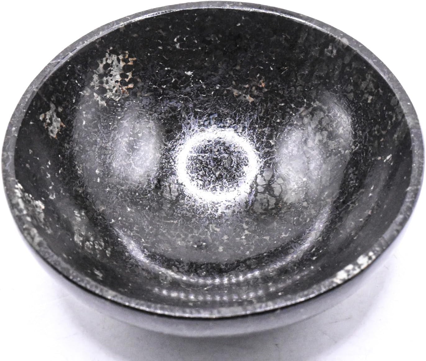 31 Inch Black Nuummite Carved Bowl Gemstone Collectible Dcor