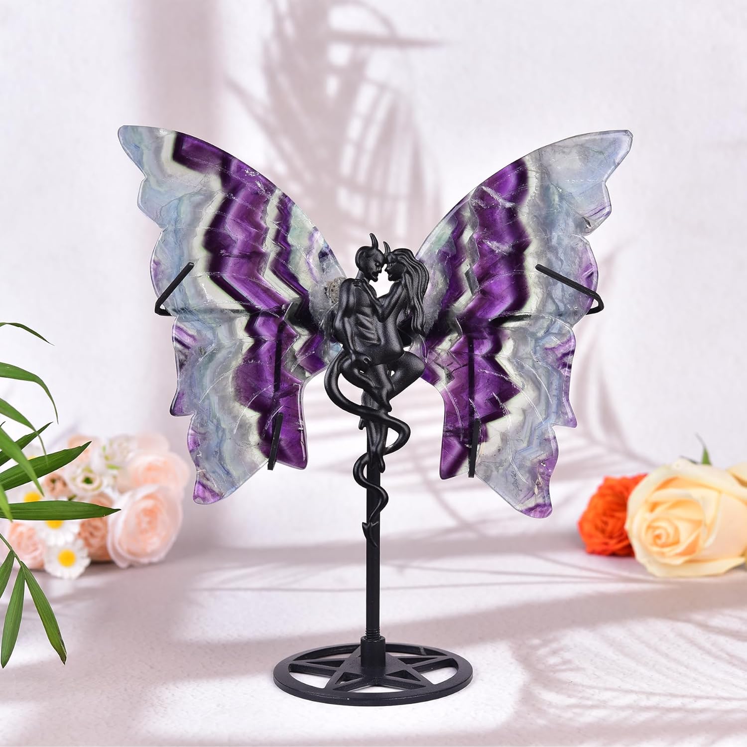 JIC Gem Crystal Butterfly with Stand Decorative Artwork