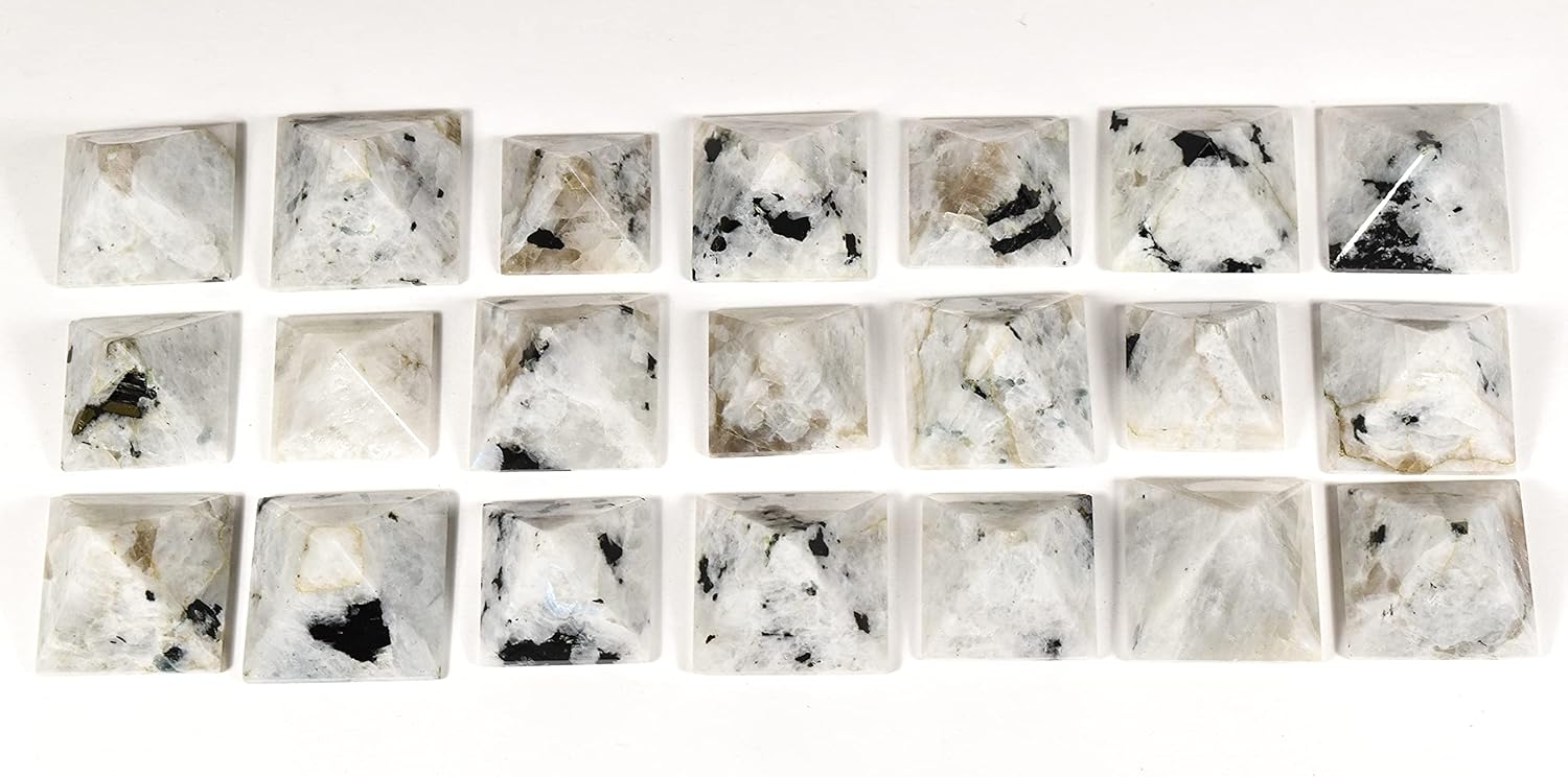 HQRP Rainbow Moonstone Pyramid Natural Decor Specimen