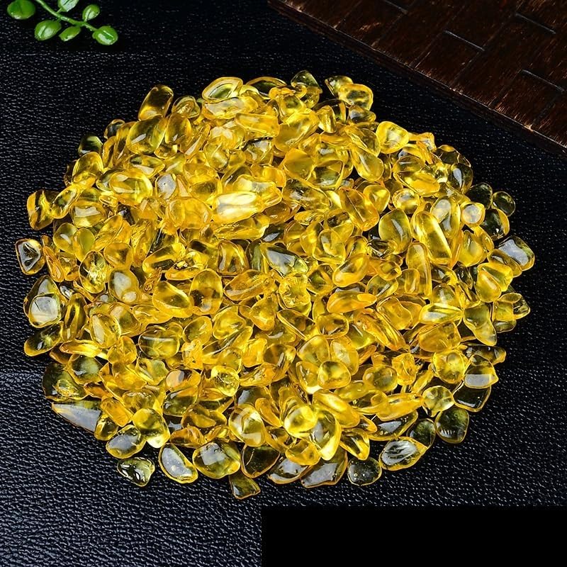 NASTYA Natural Yellow Crystal Gravel Tumbling Stones 9-12mm