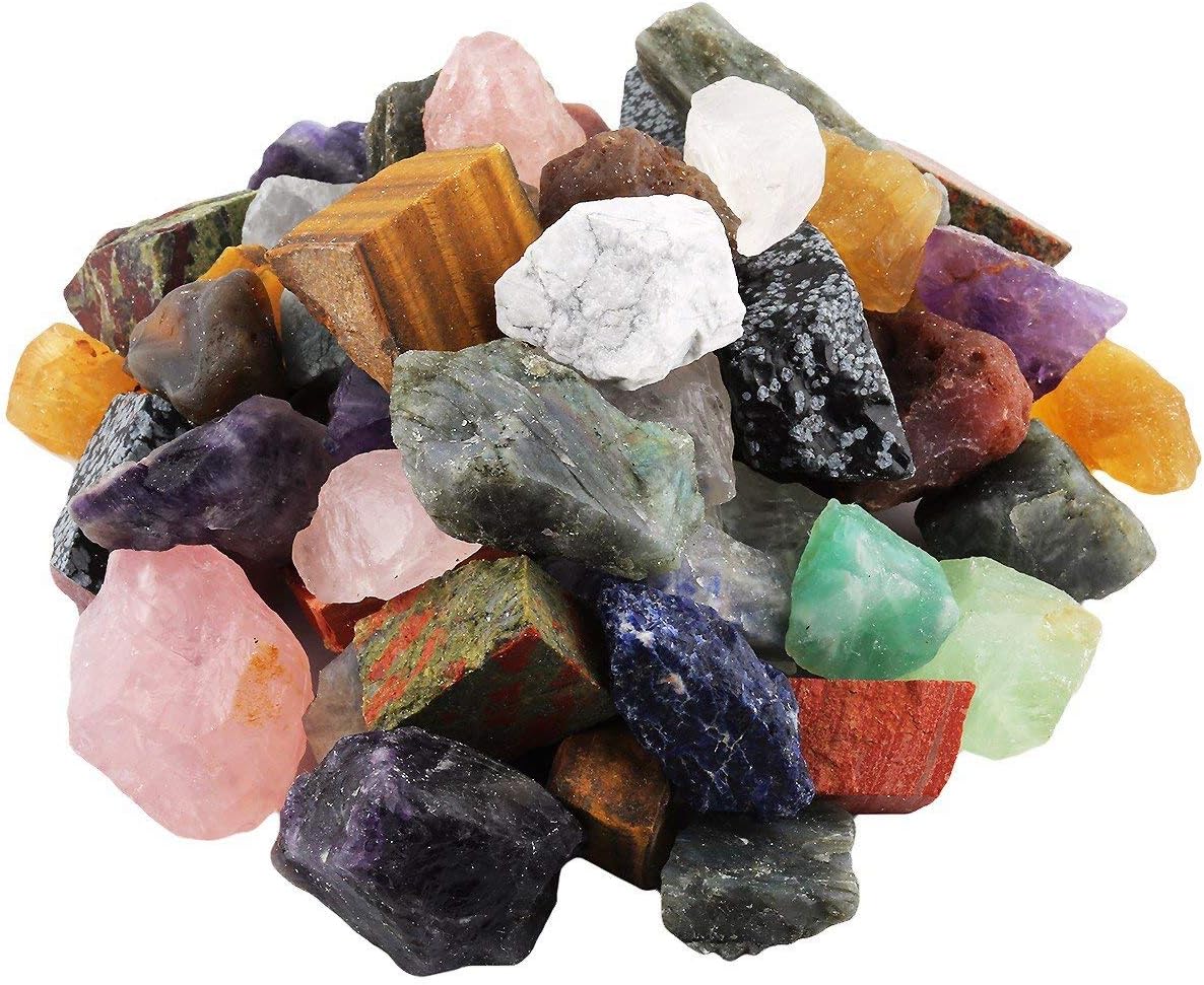 Mookaitedecor Bundle - 2 Items Natural Raw Crystals Chakra Crystal Tree