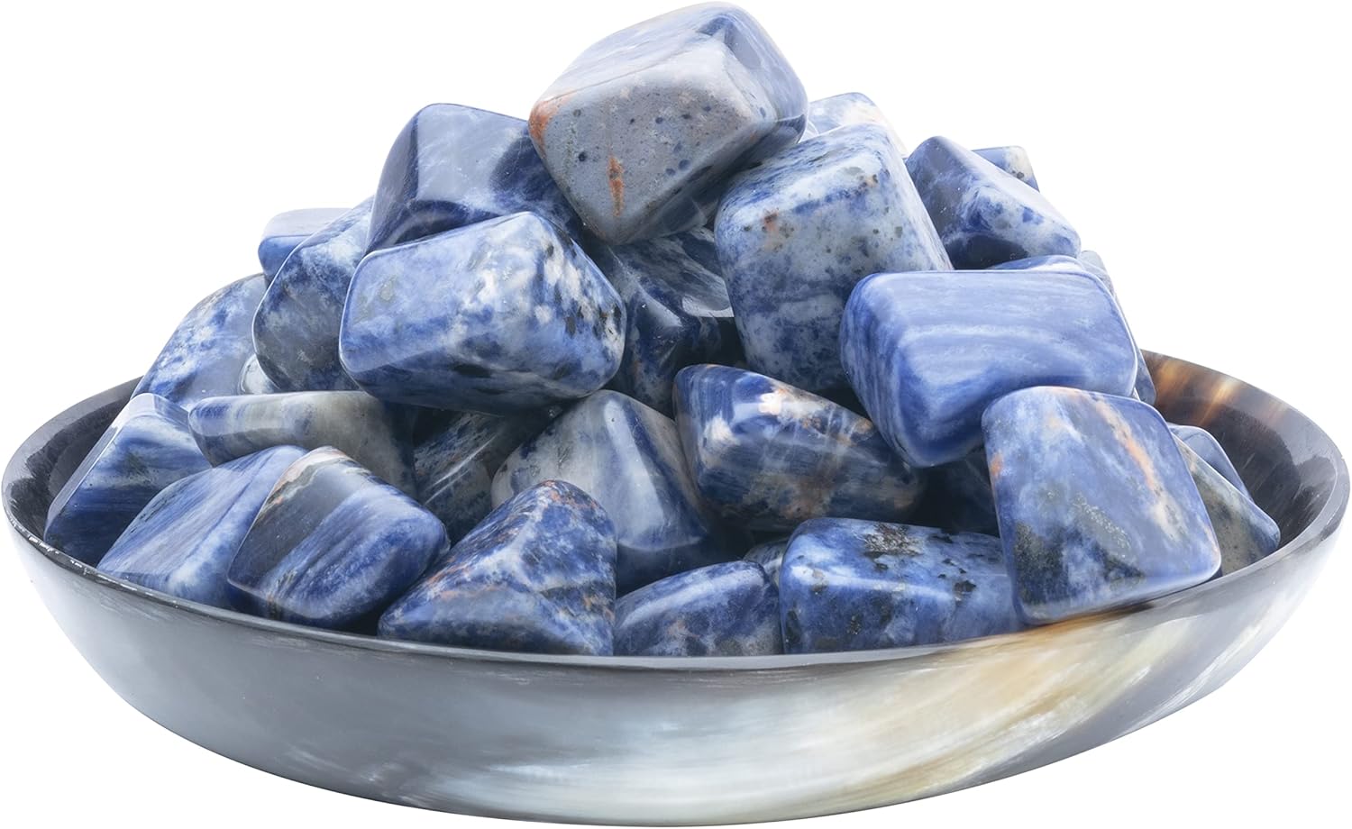 ZAICUS 1lb Tiger Eye and Sodalite Tumbled Stones for Decor and Jewelry