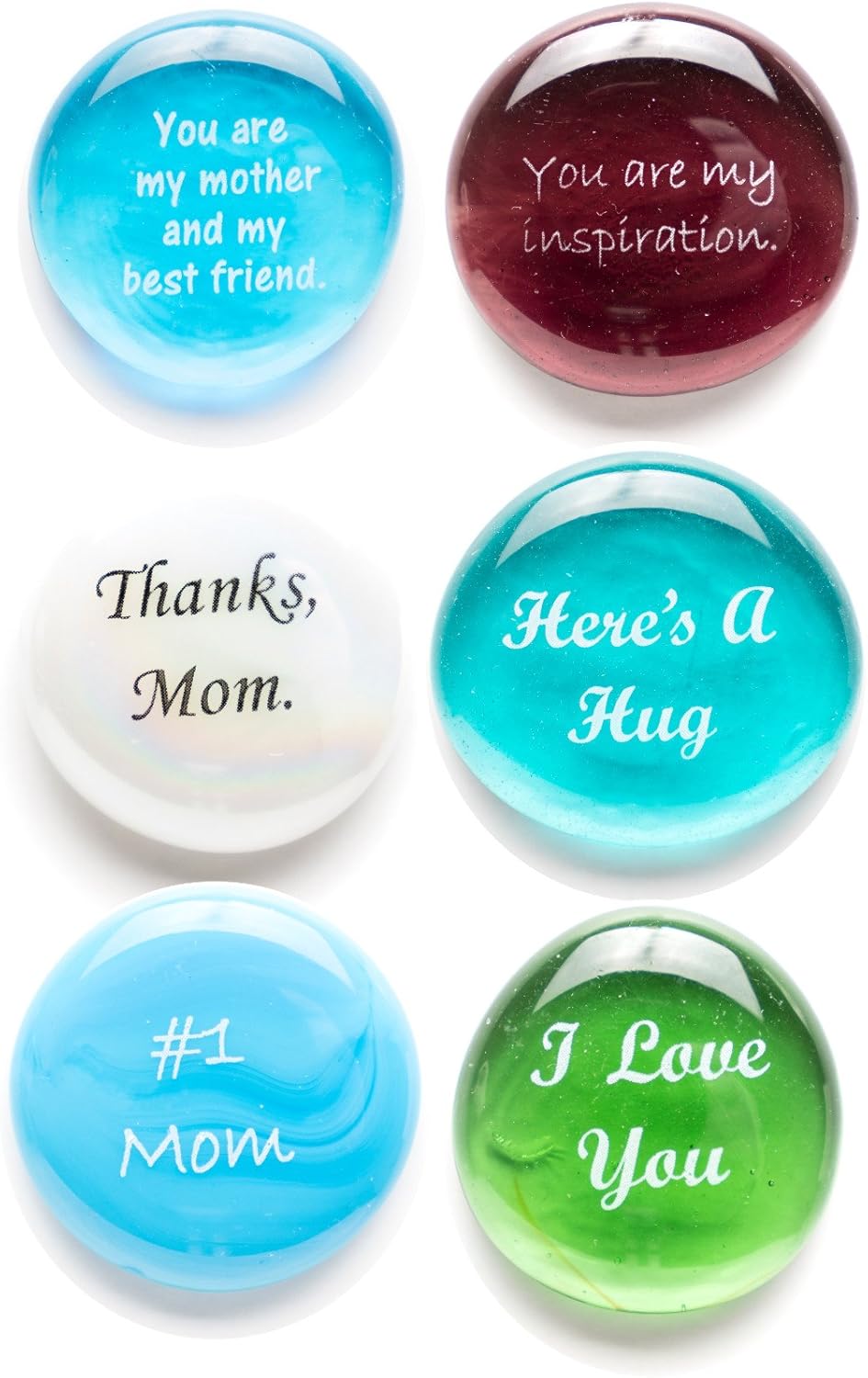 Glass Stones for Mom with Love Messages