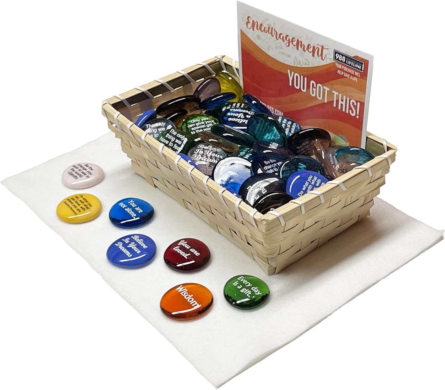 Encouragement Stones Set of 100 with Display