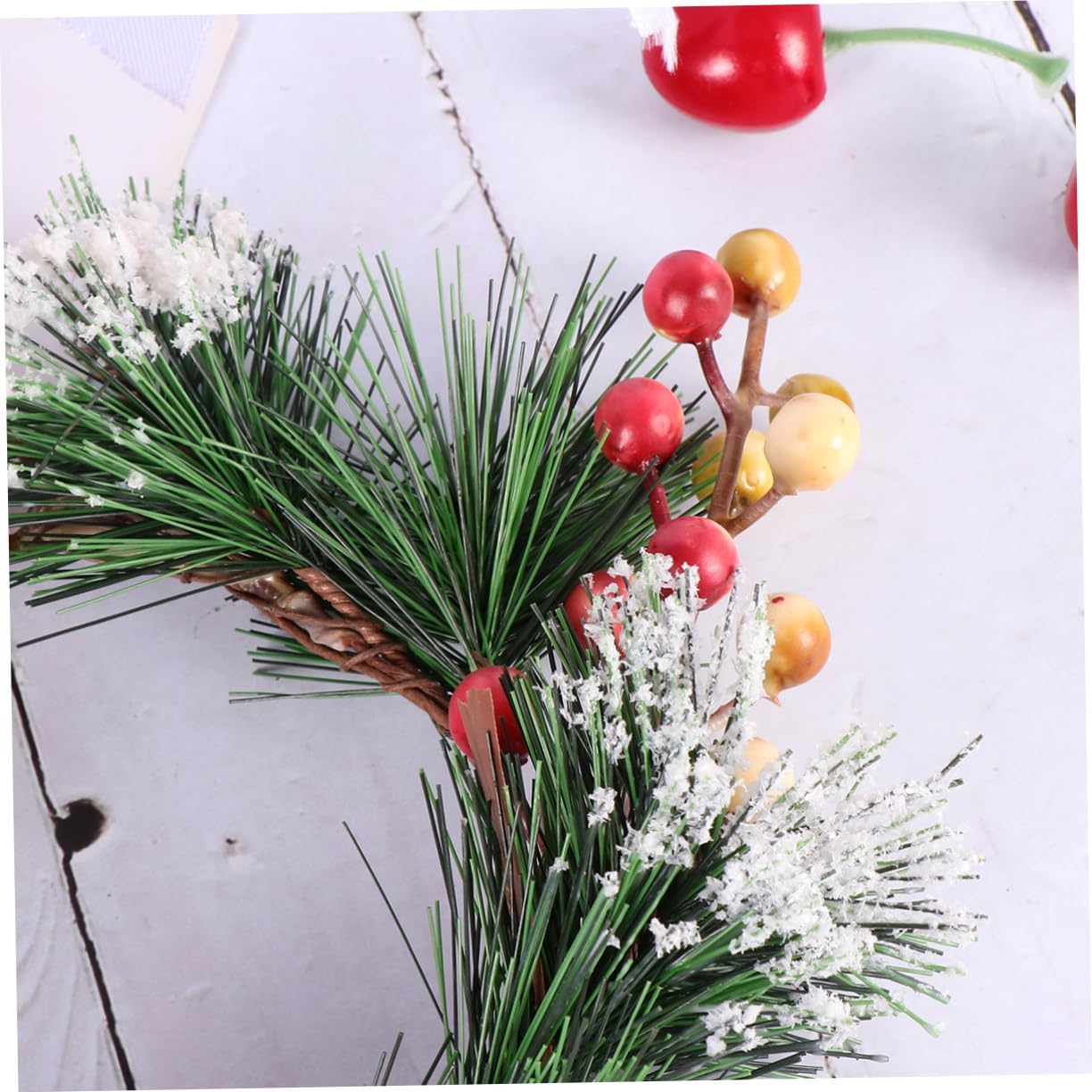 Cabilock Resin Berry Garland Wreath for Front Door